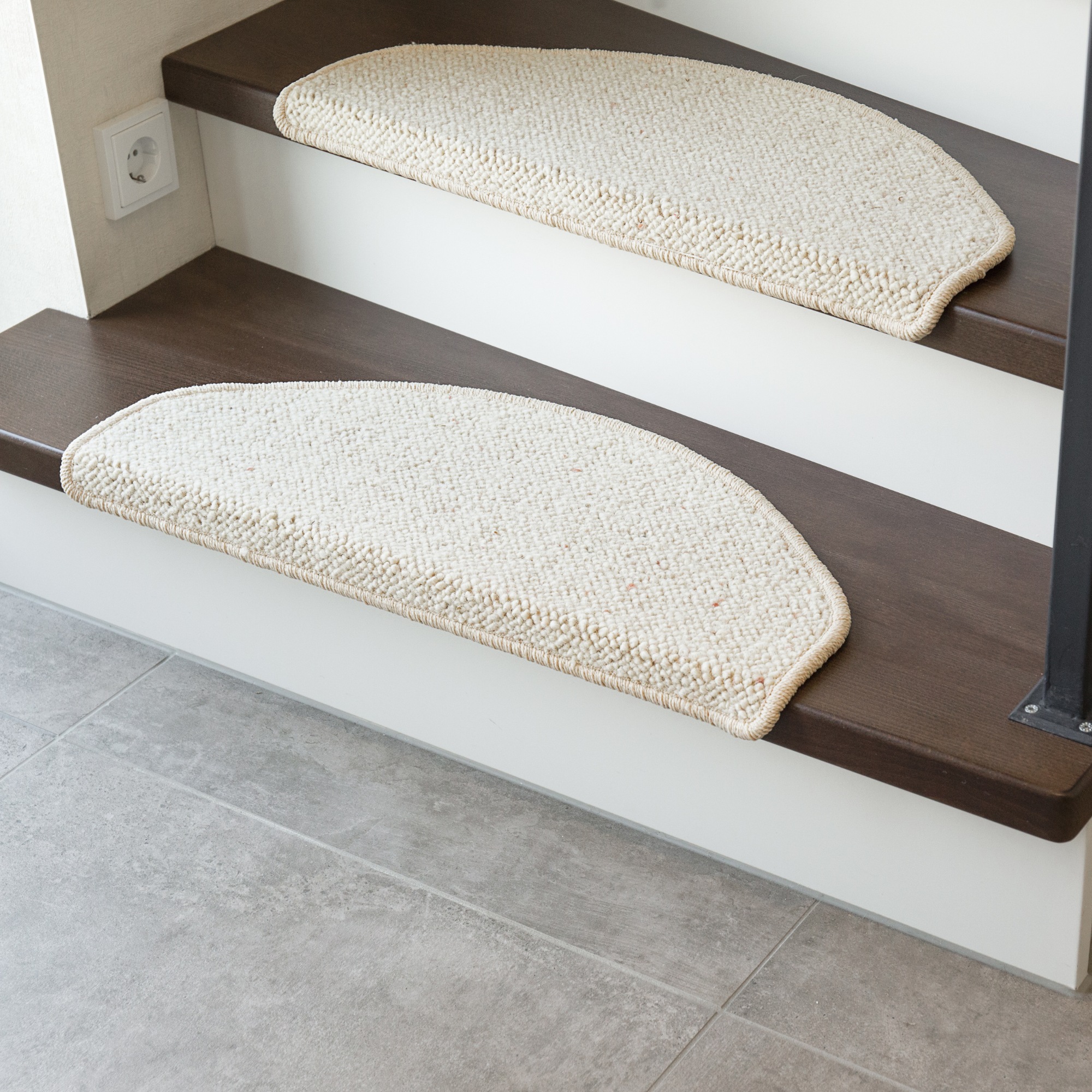 Andiamo Stufenmatte "Sheffield, Made in Poland" halbrund 5 mm Höhe melierte günstig online kaufen