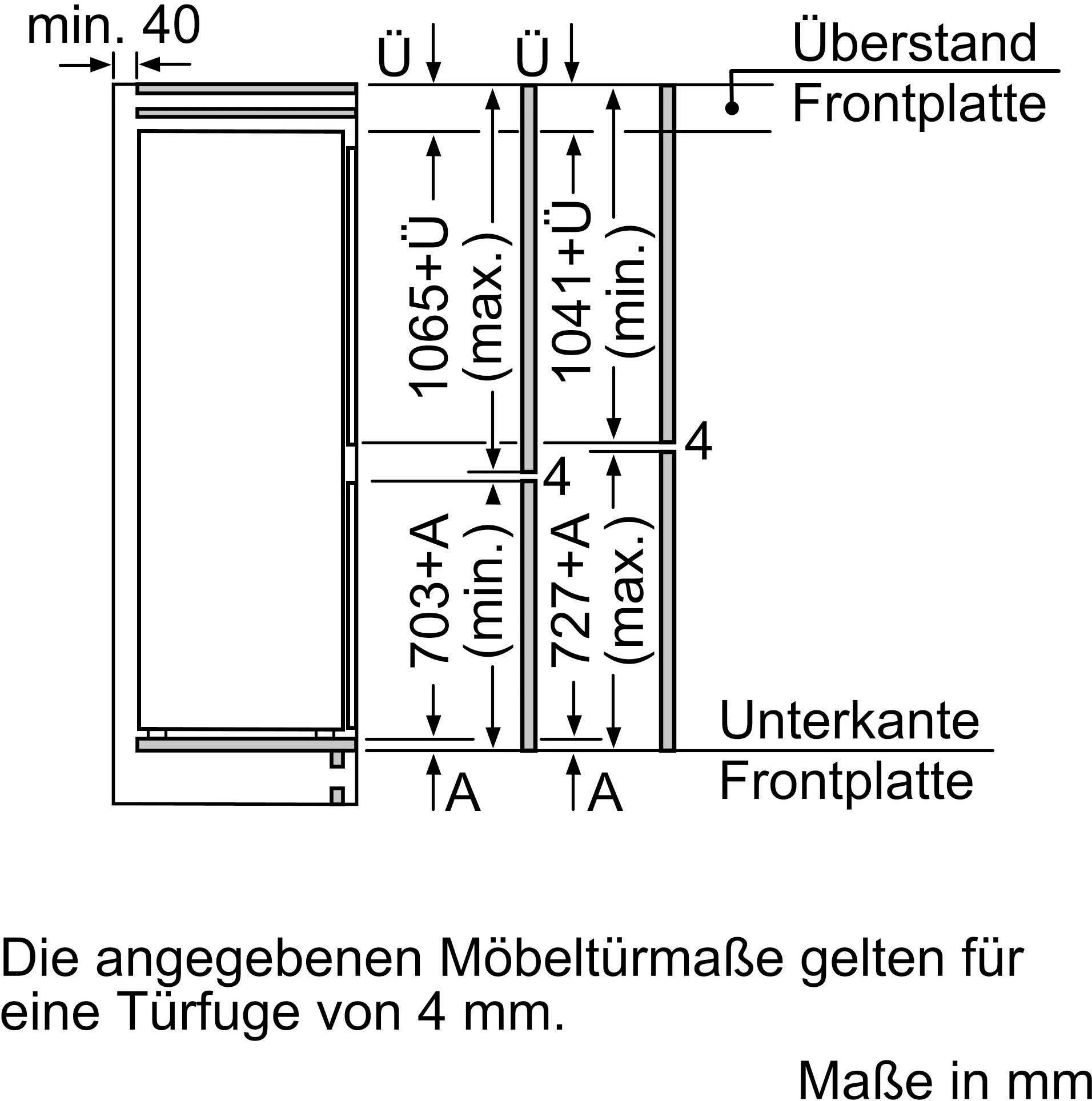 SIEMENS Einbaukühlgefrierkombination »KI86SHDD0«, KI86SHDD0, 177,2 cm hoch, 55,8 cm breit