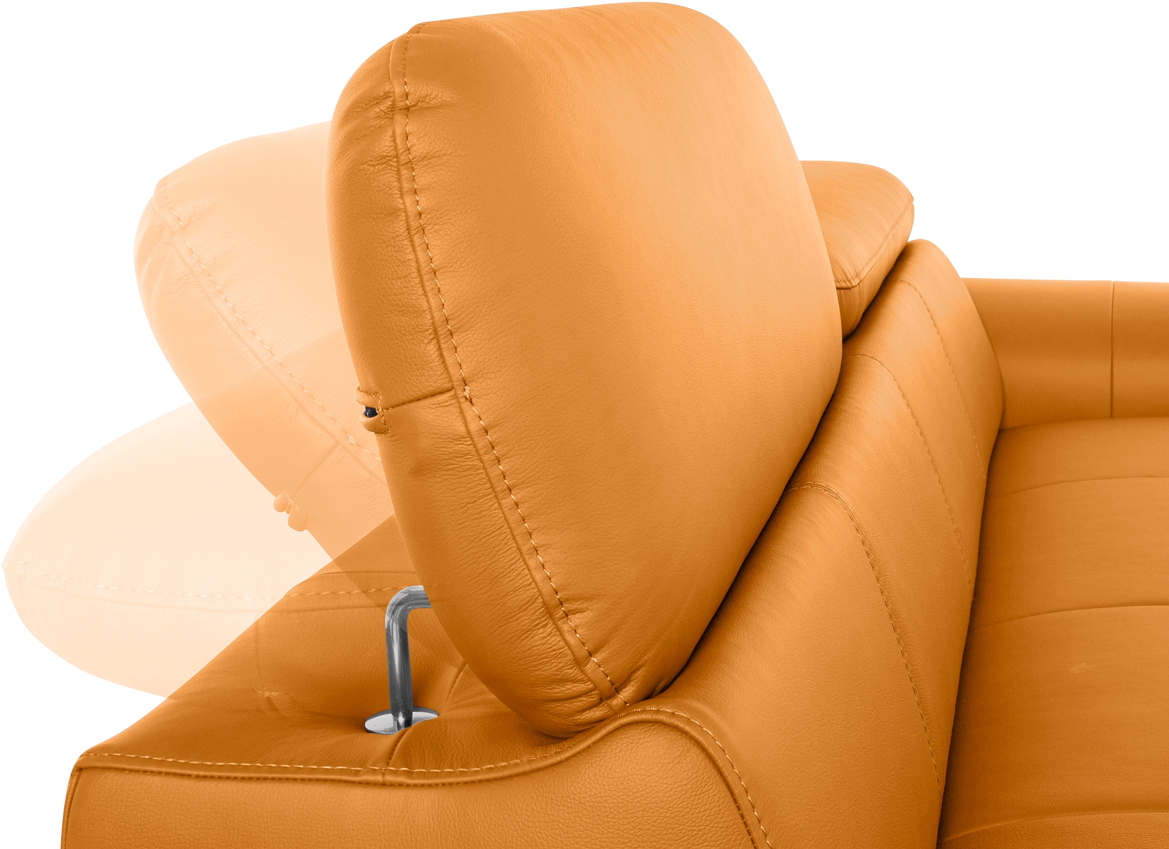 COTTA 2-Sitzer »Chef«, Big-Sofa mit Kopfteilverstellung, edle Metallkufen
