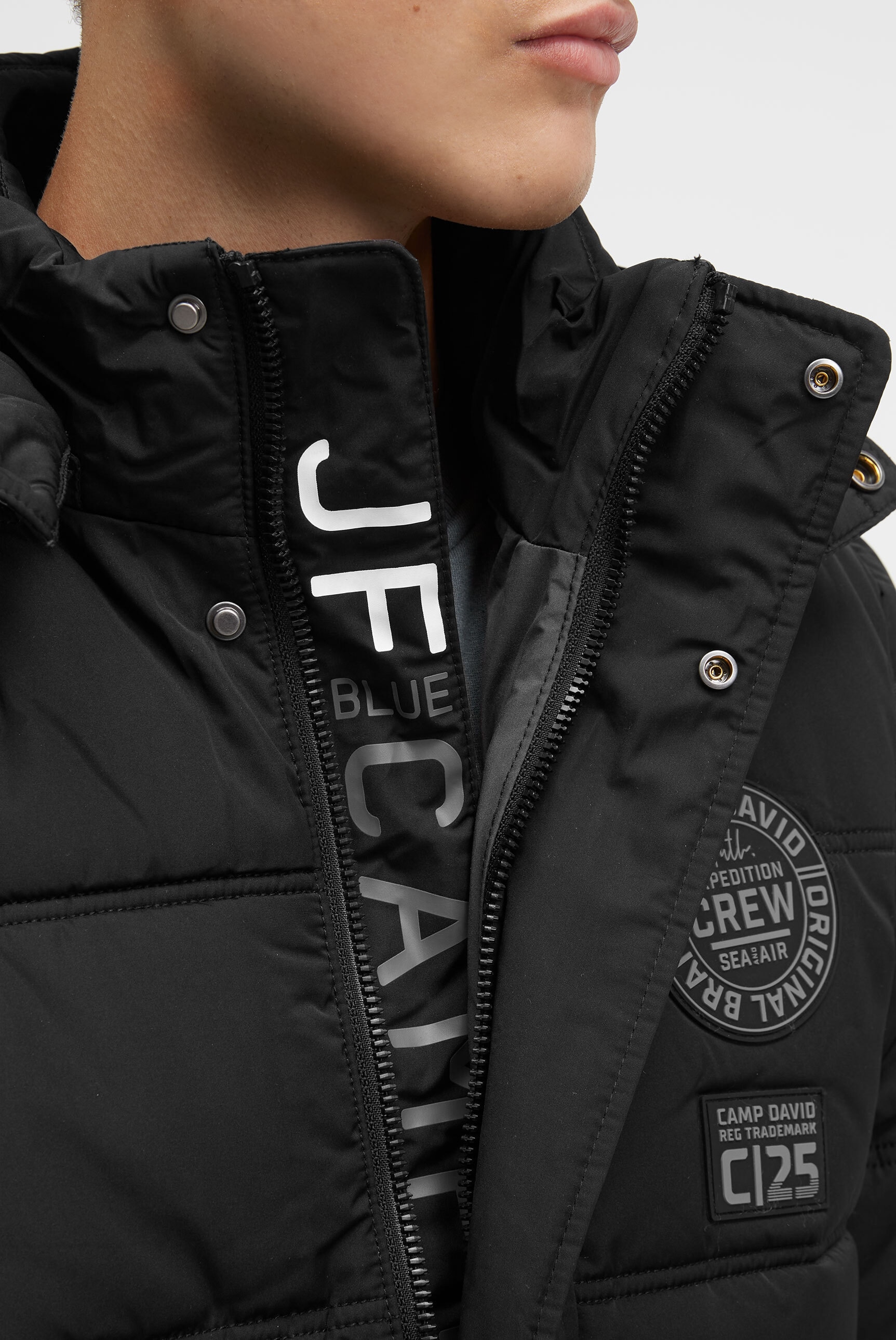 CAMP DAVID Winterjacke mit Kapuze mit Innentaschen