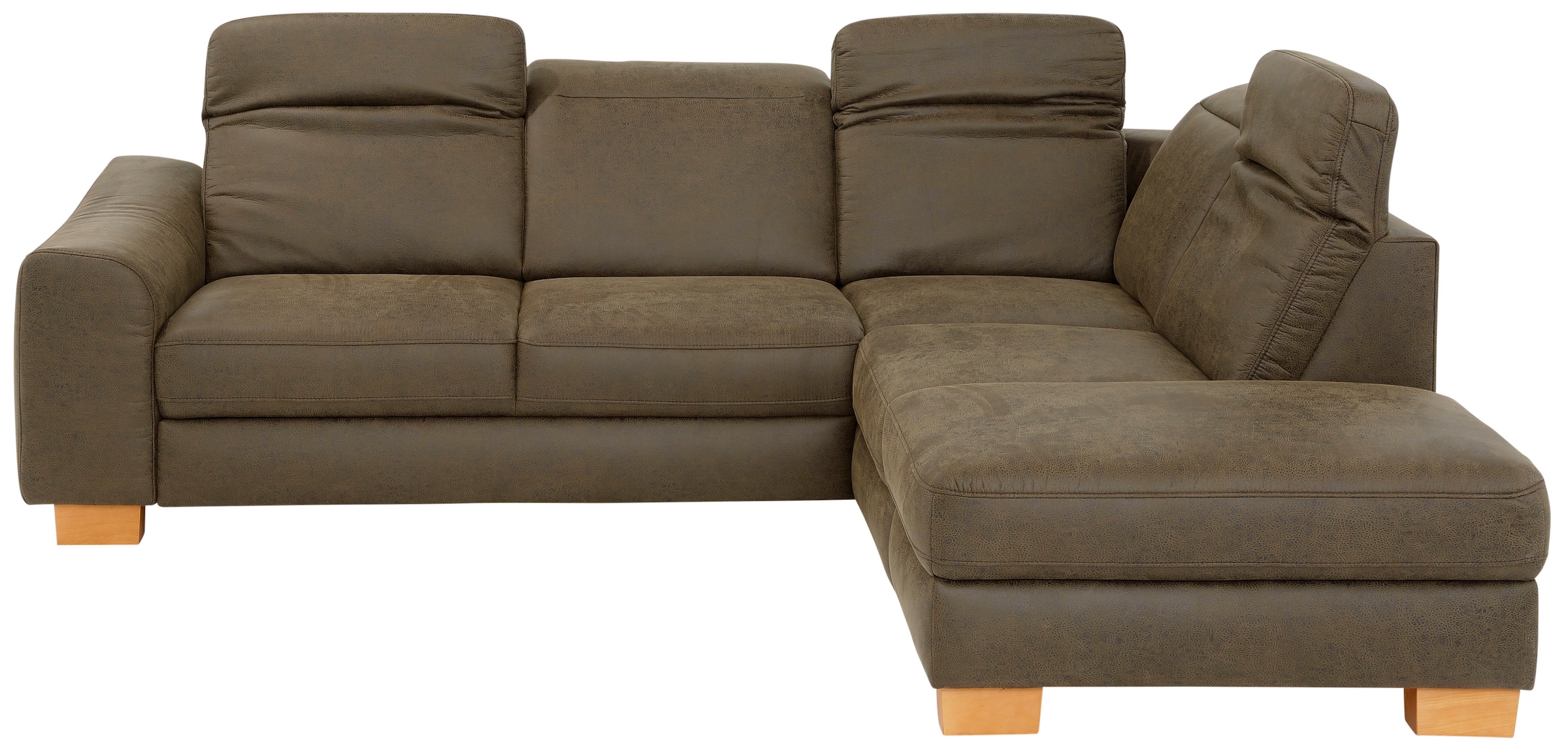 Home affaire Ecksofa "Dundee L-Form" wahlweise mit Kopfteilverstellung und zusätzlich mit Schlaffunktion