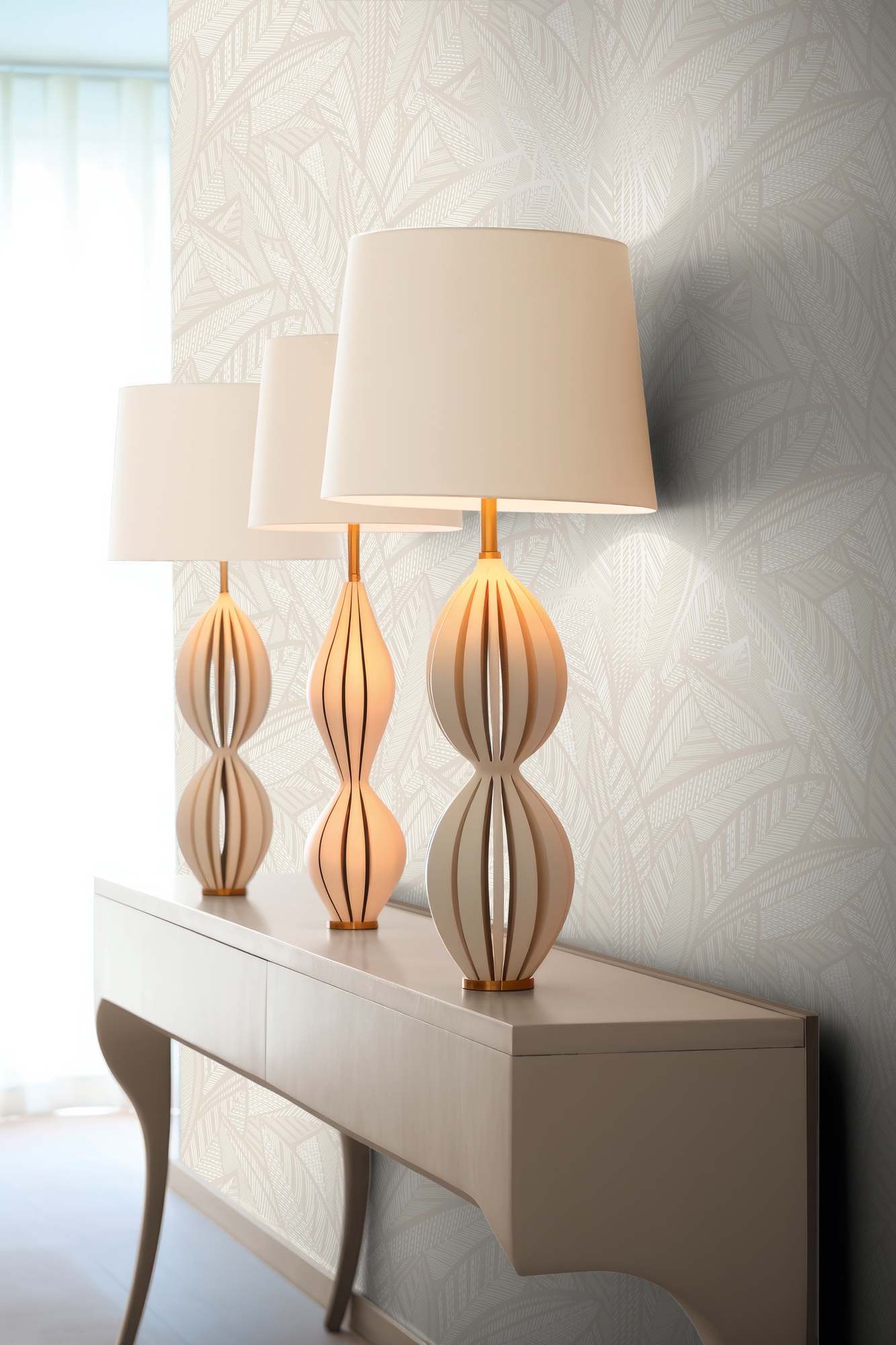 A.S. Création Vliestapete »French Affair Blätter-Tapete Mustertapete Floral Blattmuster«, leicht glänzend, Vliestapete Blatt-Motiv für Schlafzimmer Küche Wohnzimmer Blätter Flur