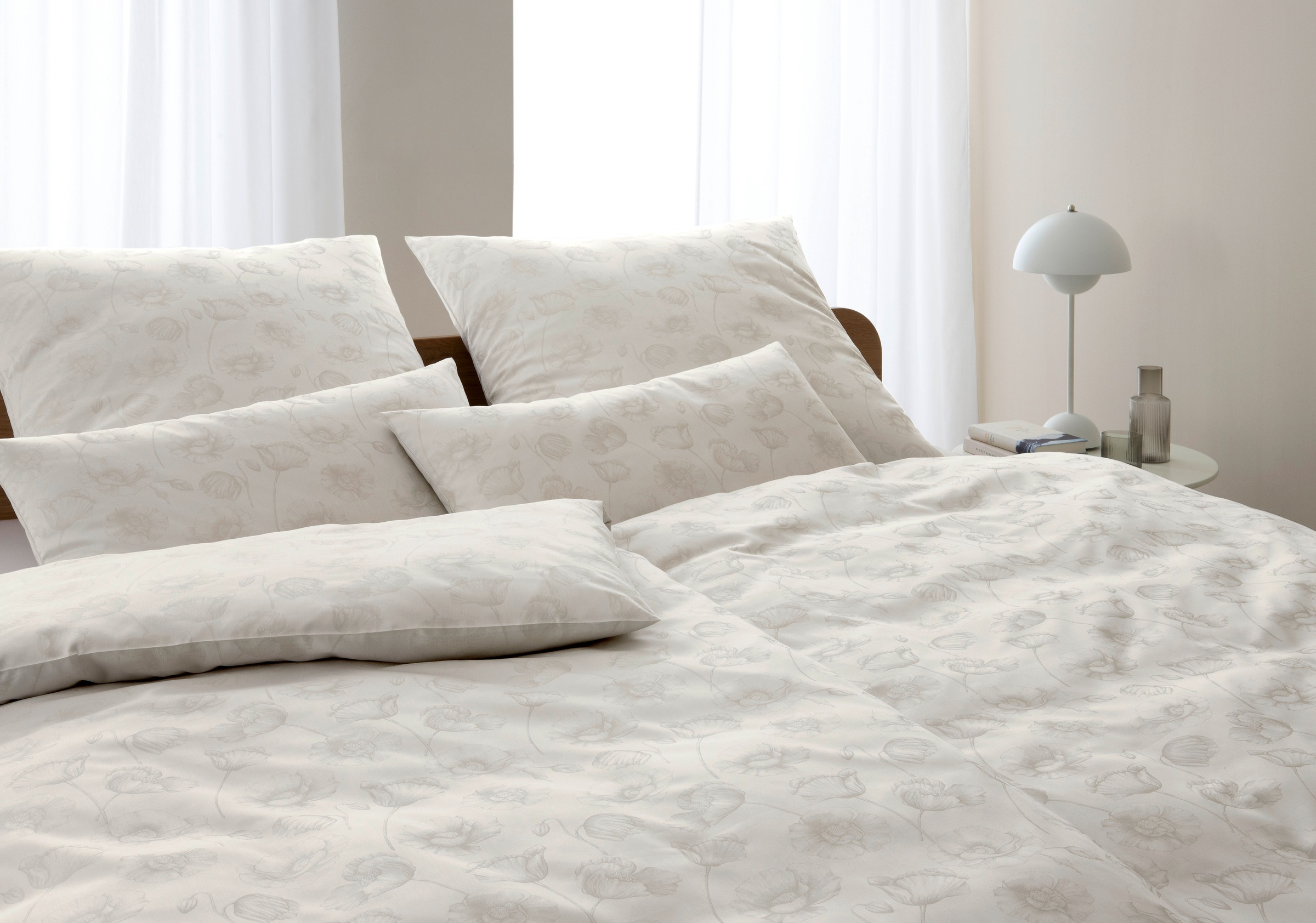 Elegante Bettwäsche "Poppy" 2 Stk. tlg. angenehmes Hautgefühl günstig online kaufen