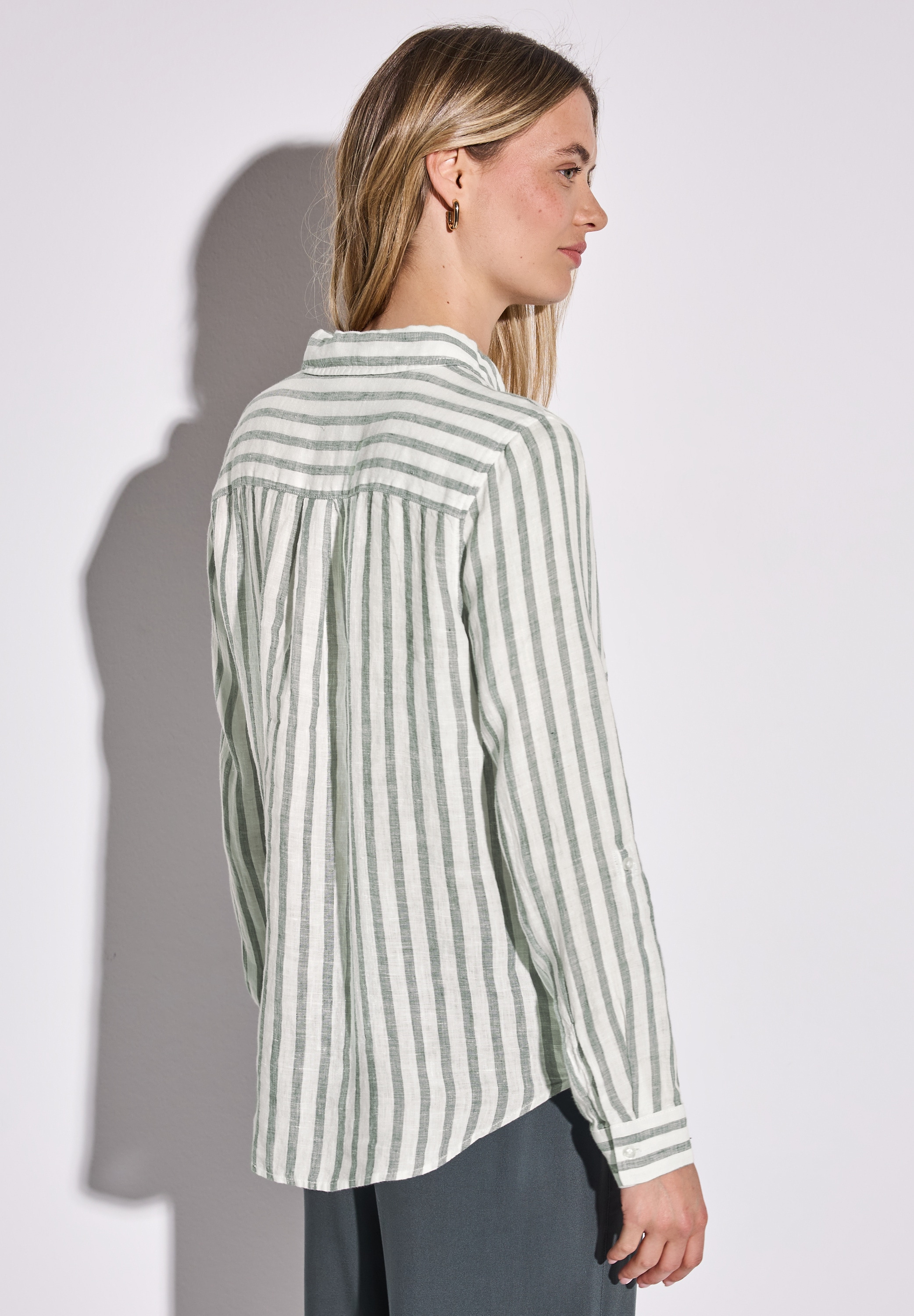 STREET ONE Hemdbluse, mit Streifen Muster