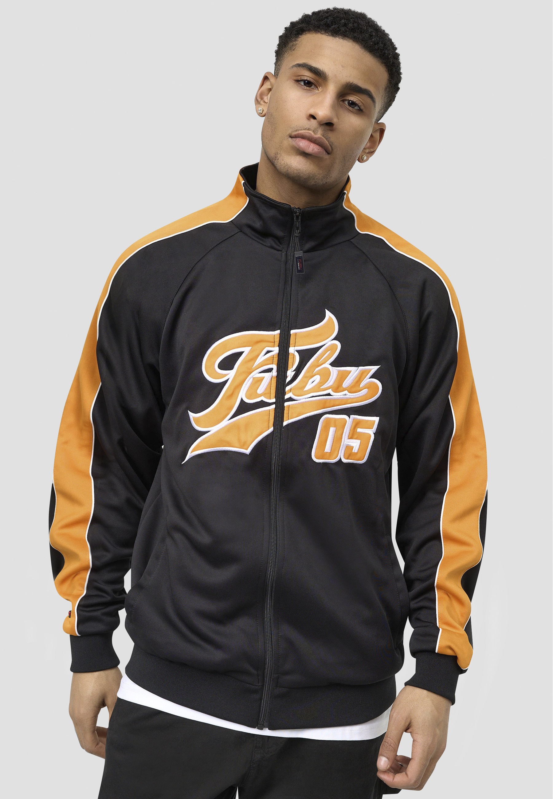 Thumbnail - Fubu Allwetterjacke "Fubu Herren FM213-002-1 Varsity Track Jacket" 1 Stk. tlg. ohne Kapuze