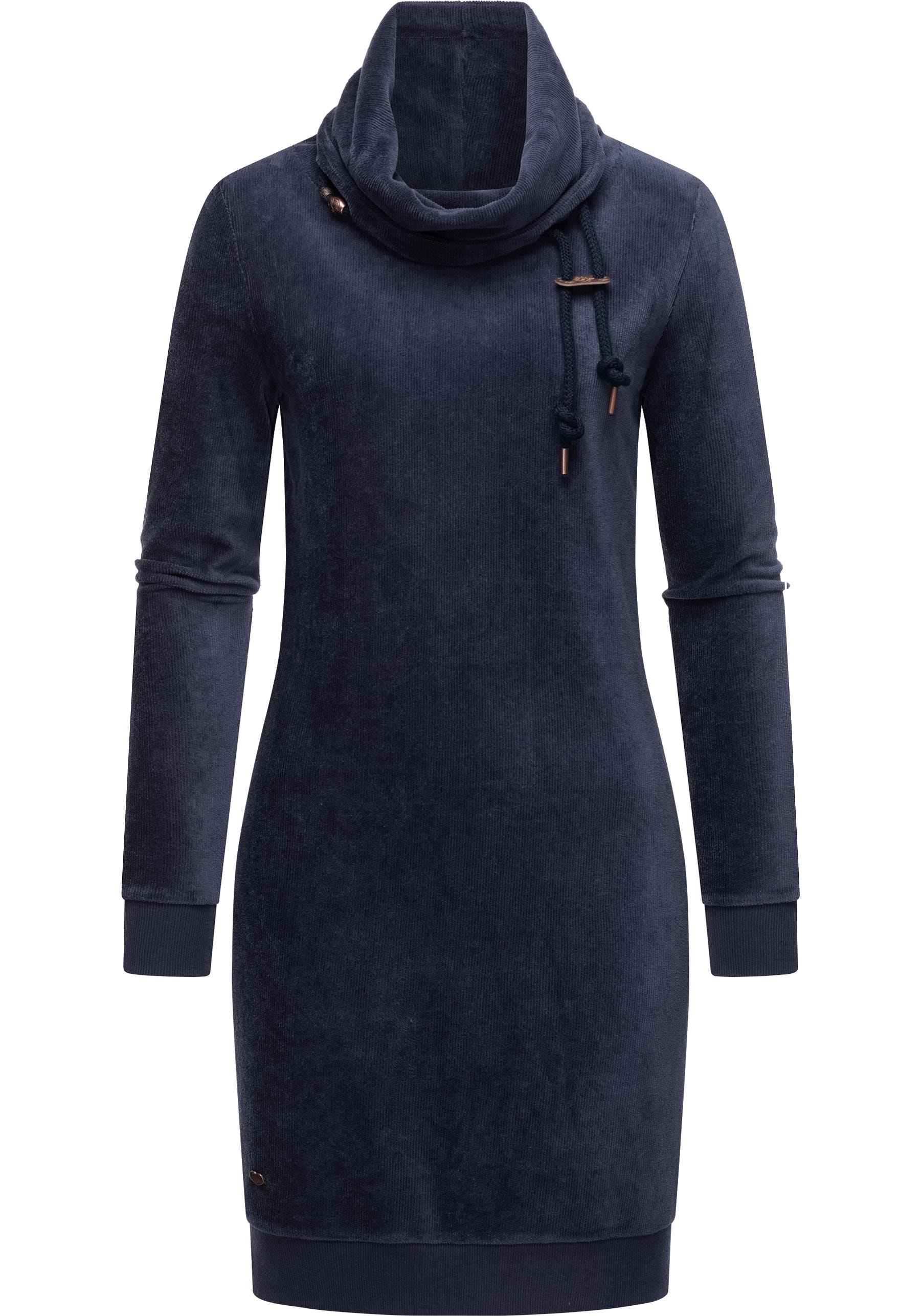 Ragwear Sweatkleid "Chloe Velvet" Ohne Taschen stylisches Langarmkleid in Samtoptik