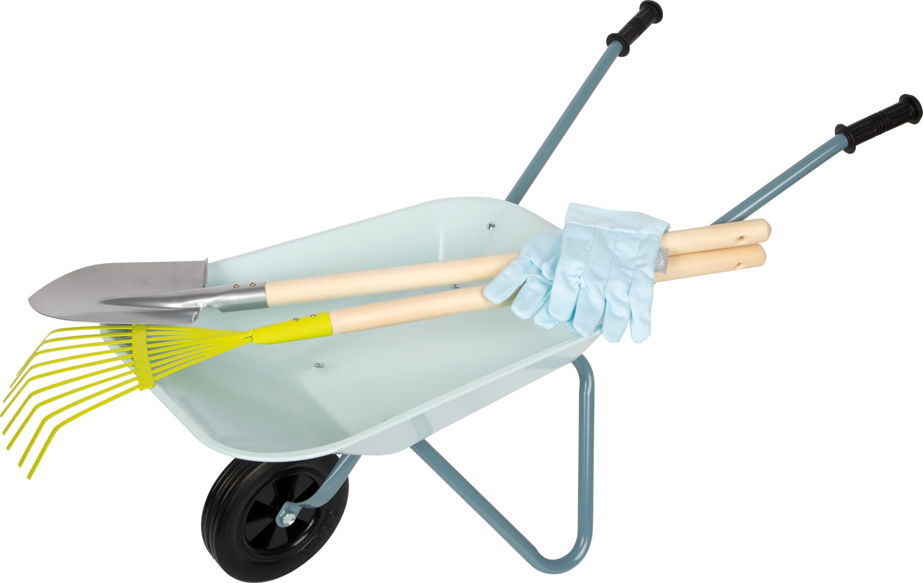 Small Foot Schubkarre »Gartenwerkzeug-Set mit Schubkarre« für Kinder; mit Gartenwerkzeug