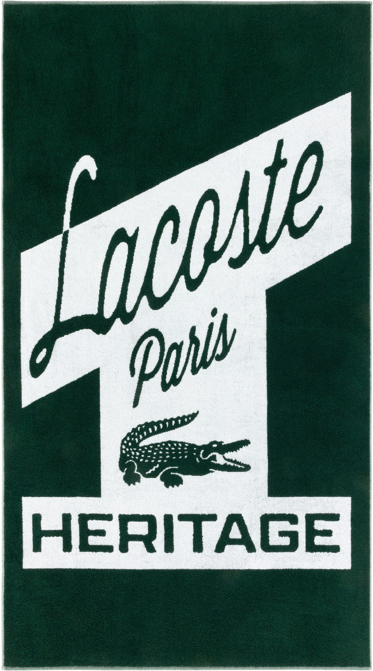 Lacoste Strandtuch "LRETRO" mit Label-Applikationen