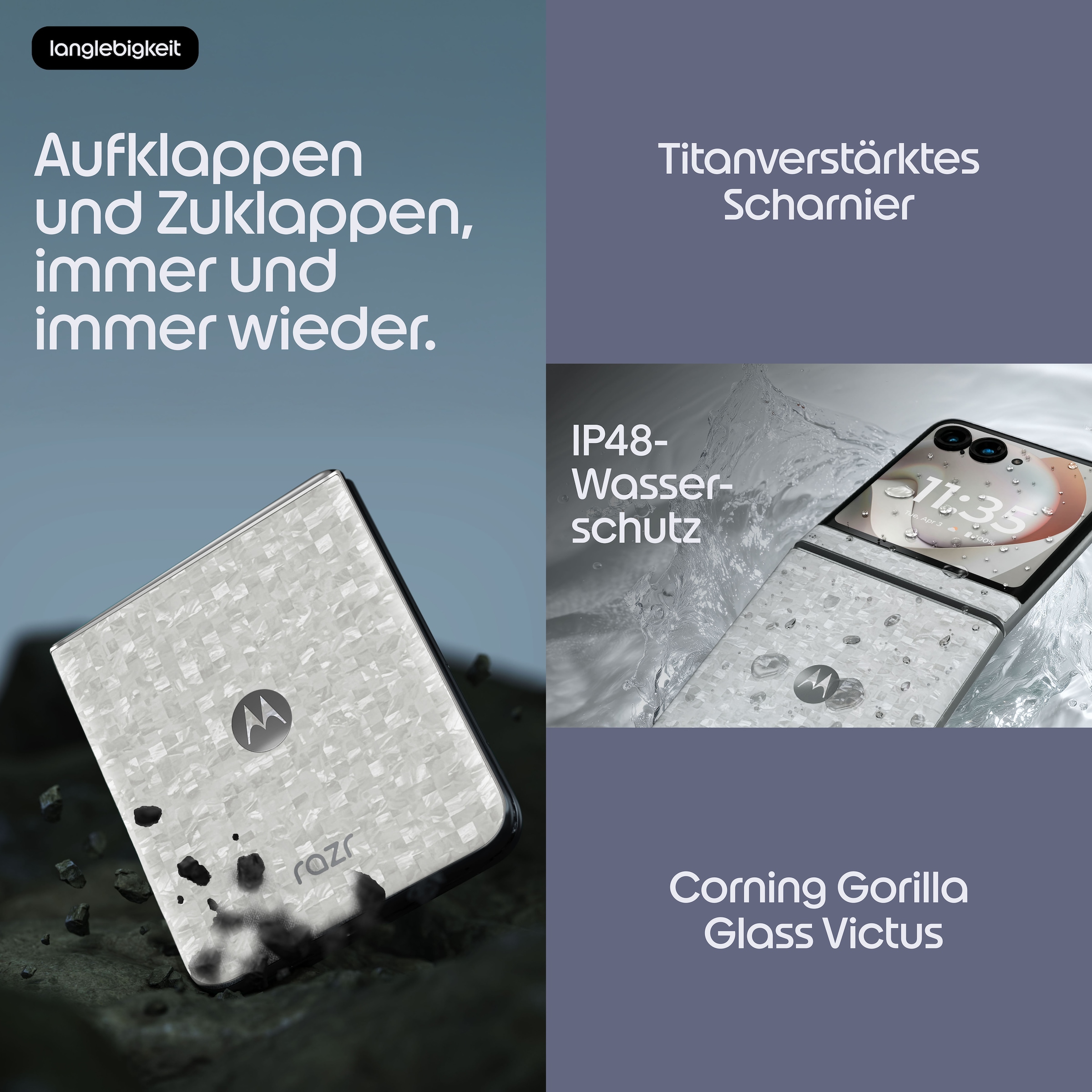 Motorola Smartphone »razr 70« PANTONE® Bright White