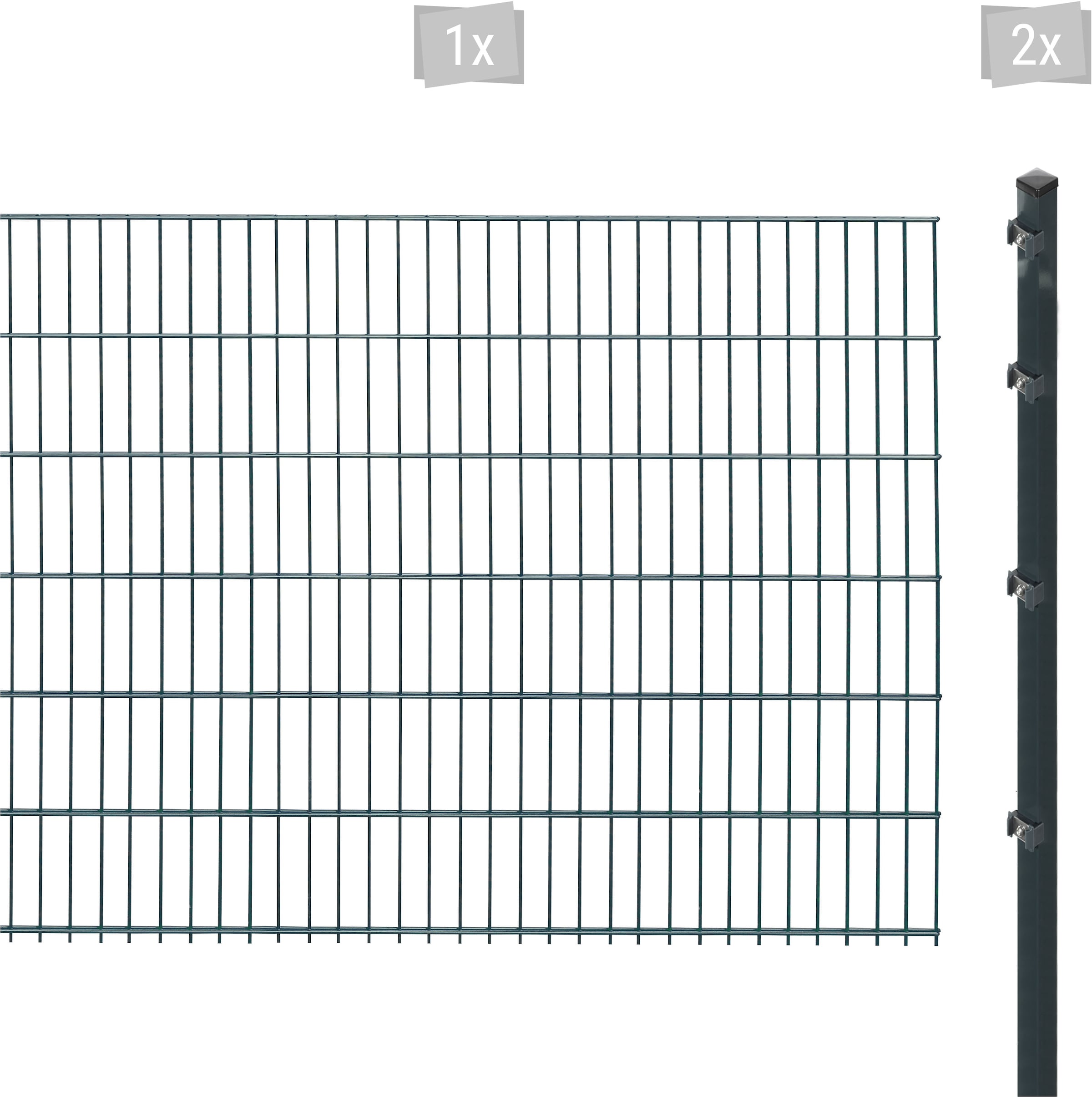 Arvotec Doppelstabmattenzaun "ESSENTIAL 123 zum Einbetonieren", Zaunhöhe 123 cm, Zaunlänge 2 - 60 m