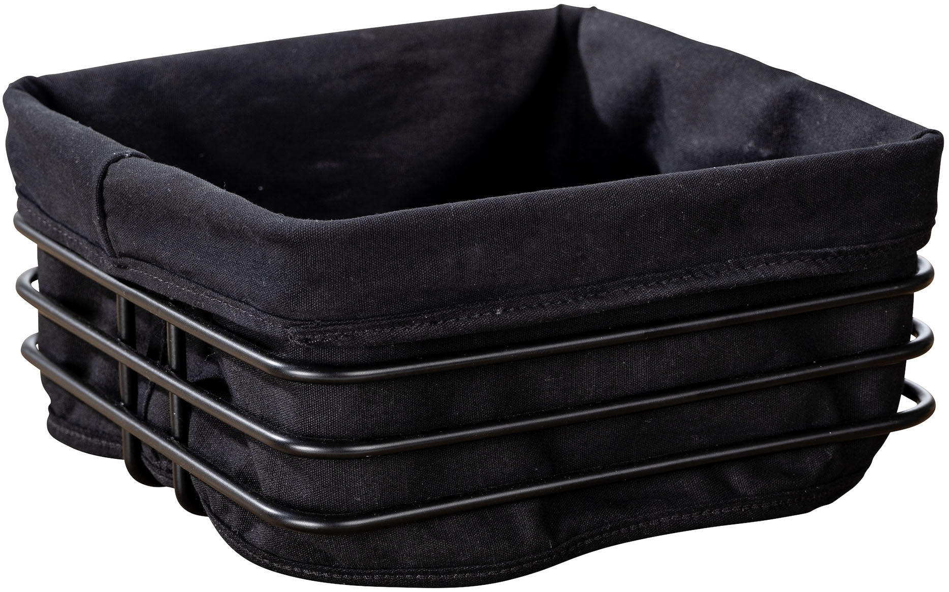WENKO Brotkorb "Modell Premium Square" robustem Korbgestell mit herausnehmbarer Einlage
