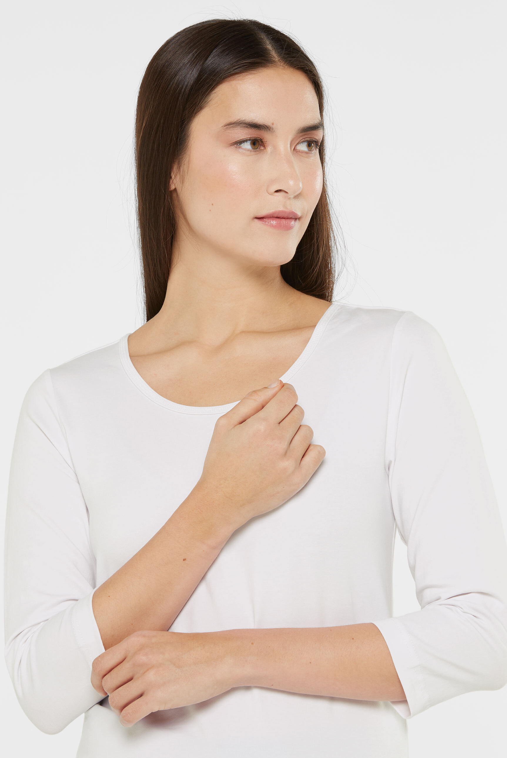 Thumbnail - SENSES.THE LABEL Rundhalsshirt mit Elasthan-Anteil