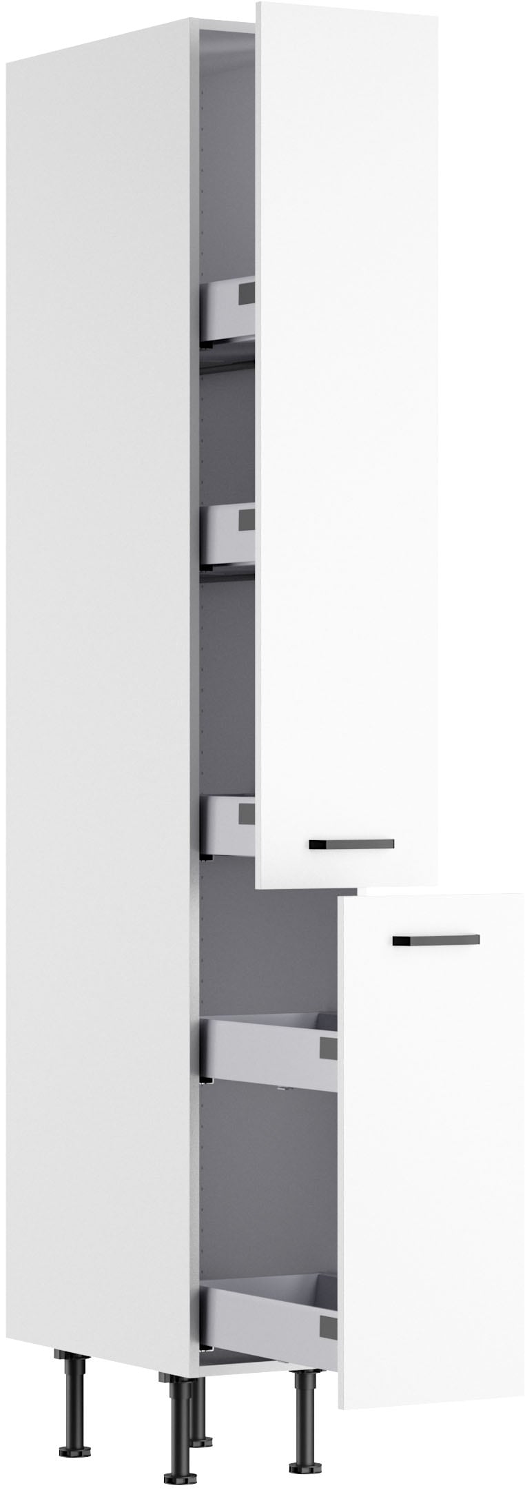 KOCHSTATION Apothekerschrank »KS-Paula« 30 cm breit, 211 cm hoch, mit 2 Auszügen, 5 Ablagen