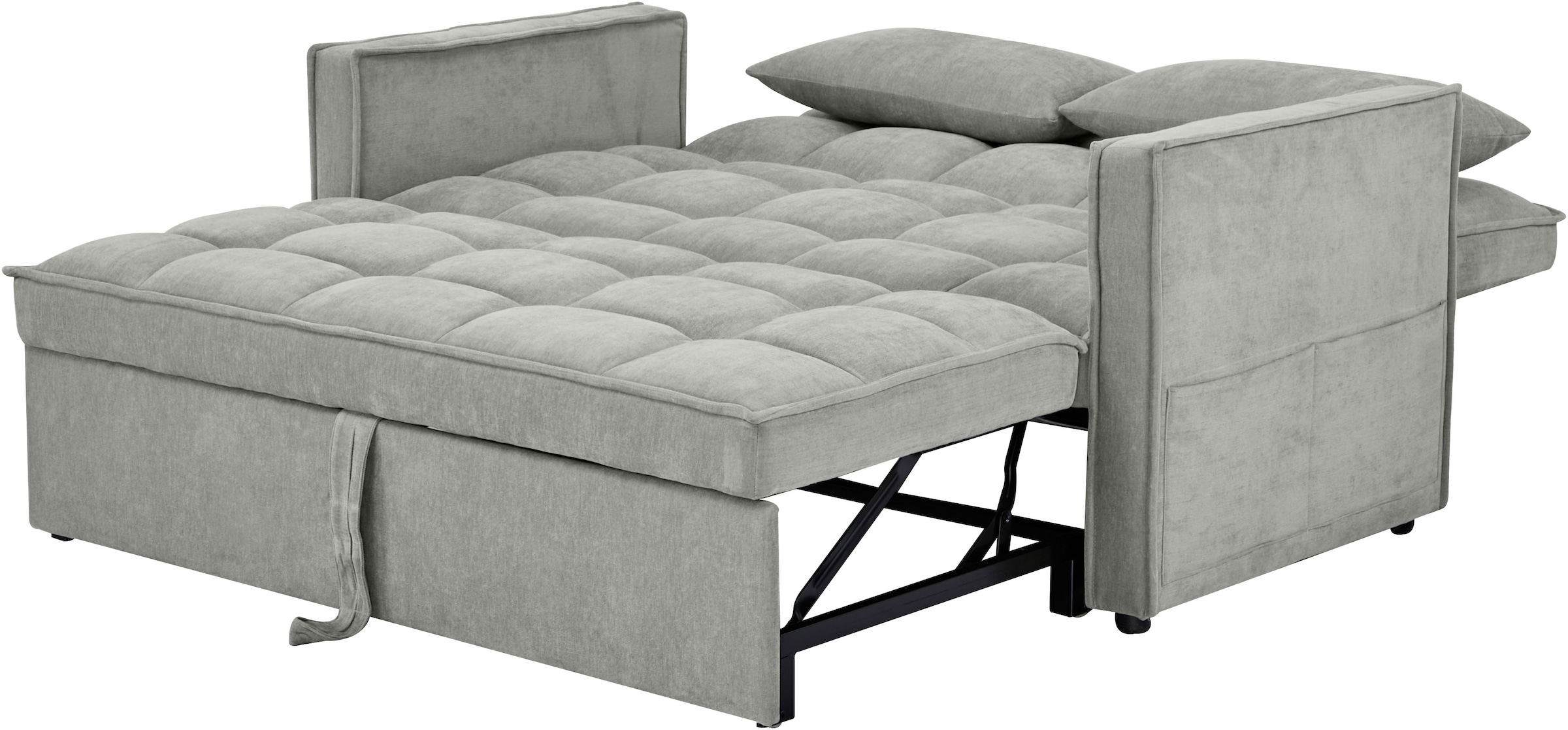 OTTO home Schlafsofa »STEFFO, 159 cm, 2-Sitzer, mit verstellbarer Rückenlehne« verstellbarer Rückenlehne, Klappmechanismus, Webstoff