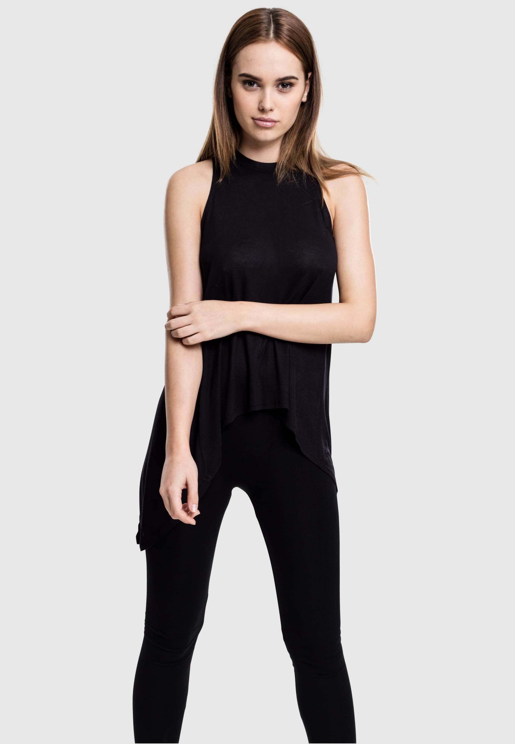 URBAN CLASSICS Muskelshirt »Urban Classics Damen Ladies HiLo Viscose Top«, (1 tlg.)