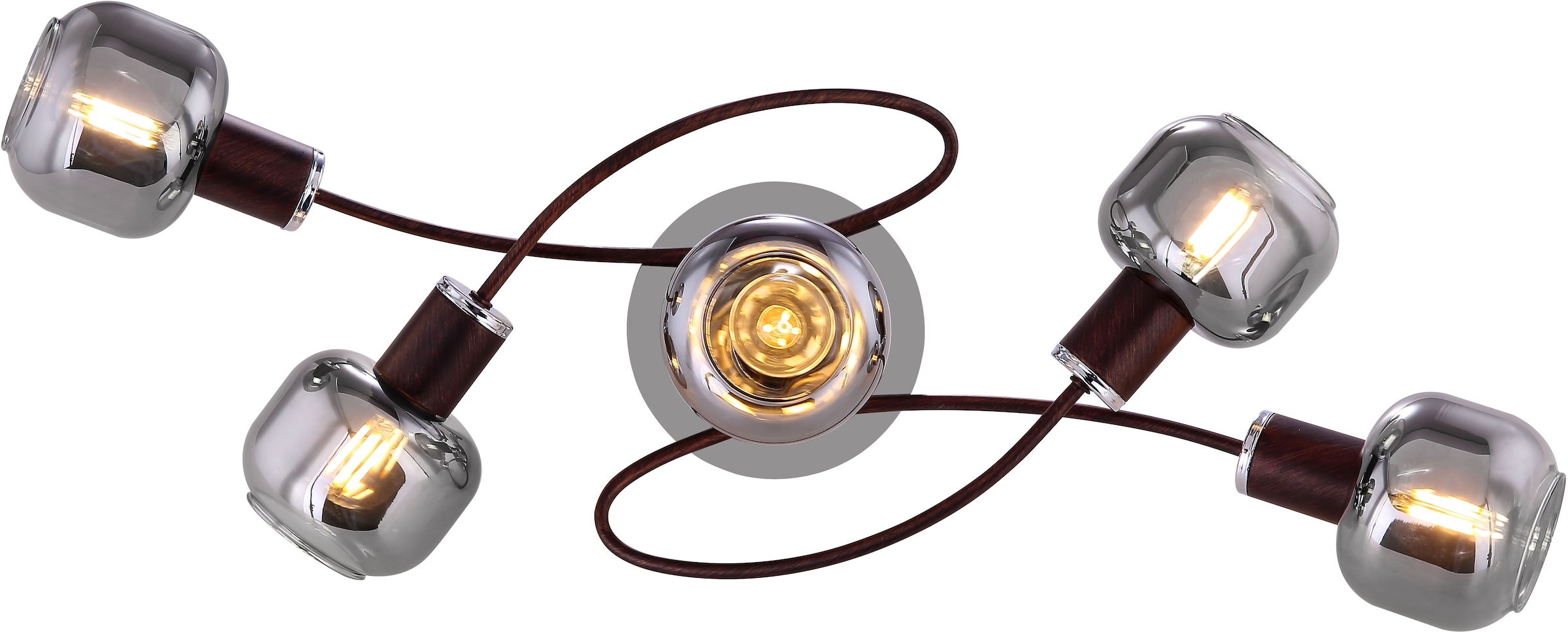GLOBO LIGHTING Deckenleuchte »PALLO«, Leuchtmittel E14 | ohne Leuchtmittel, Deckenlampe/Wohnzimmer/Schlafzimmer/modern