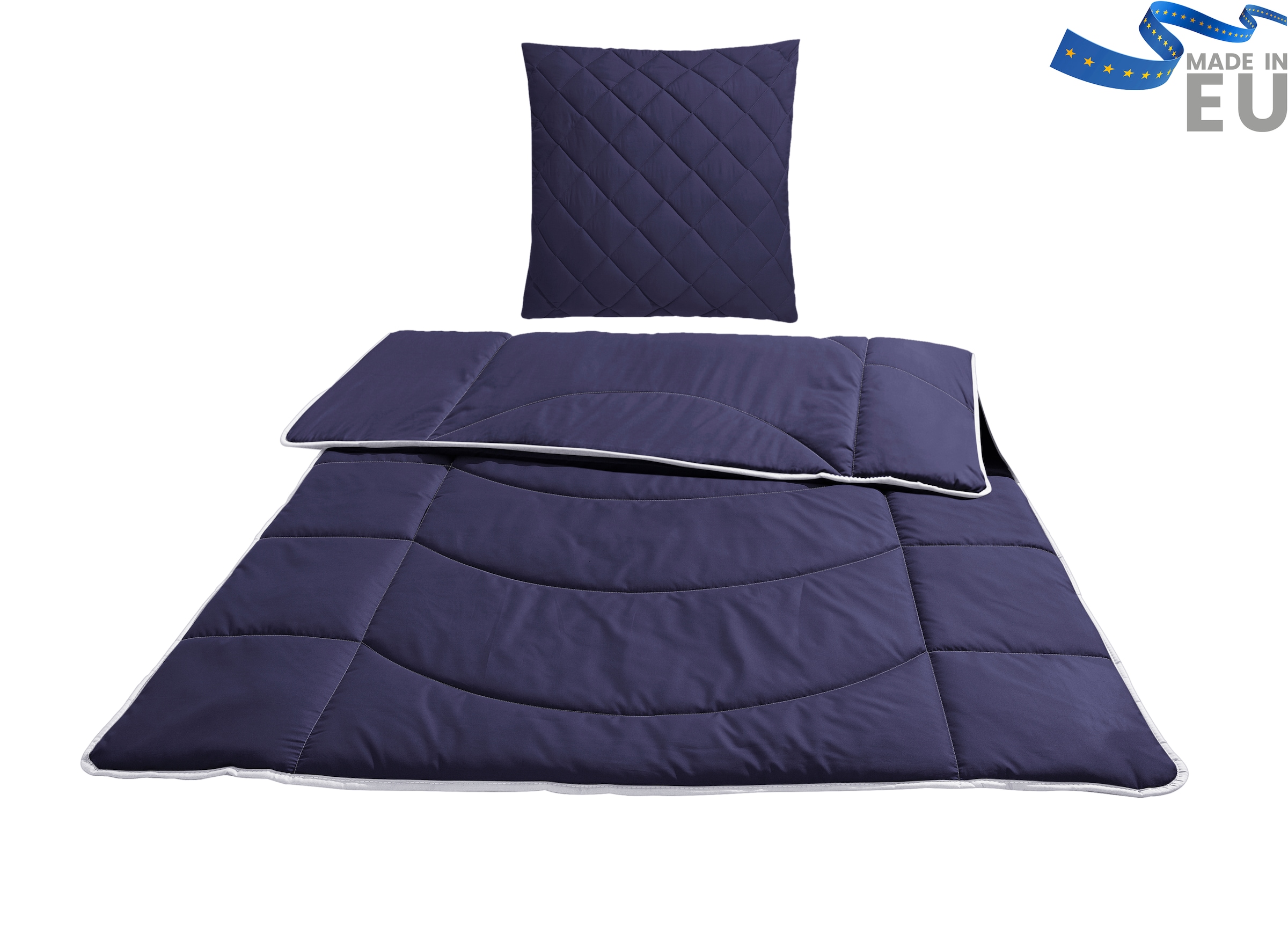 my home Steppbett + Kopfkissen "Microlux, Bettdecke 135x200 cm, 155x220 cm" günstig online kaufen