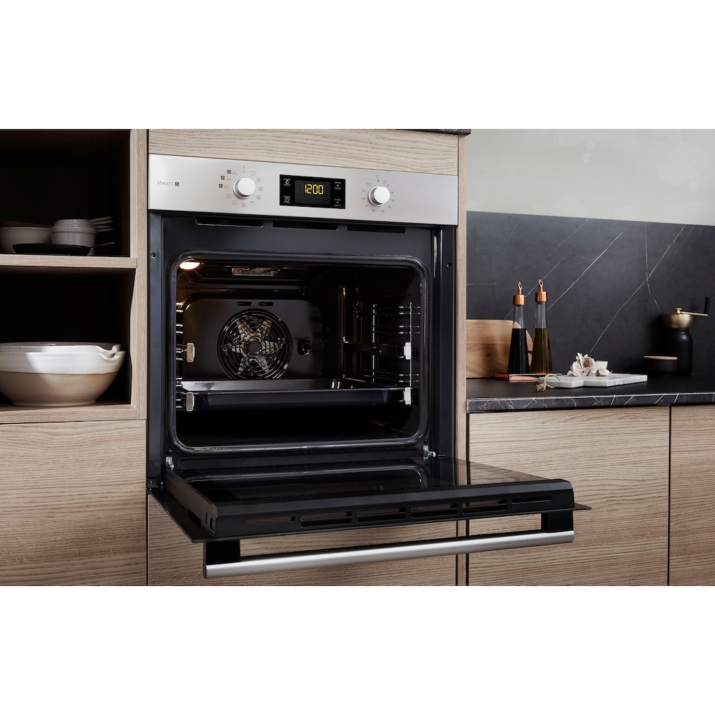 BAUKNECHT Backofen-Set »BAKO 700 STEAM«, BAKO 700 STEAM, mit 2-fach-Teleskopauszug