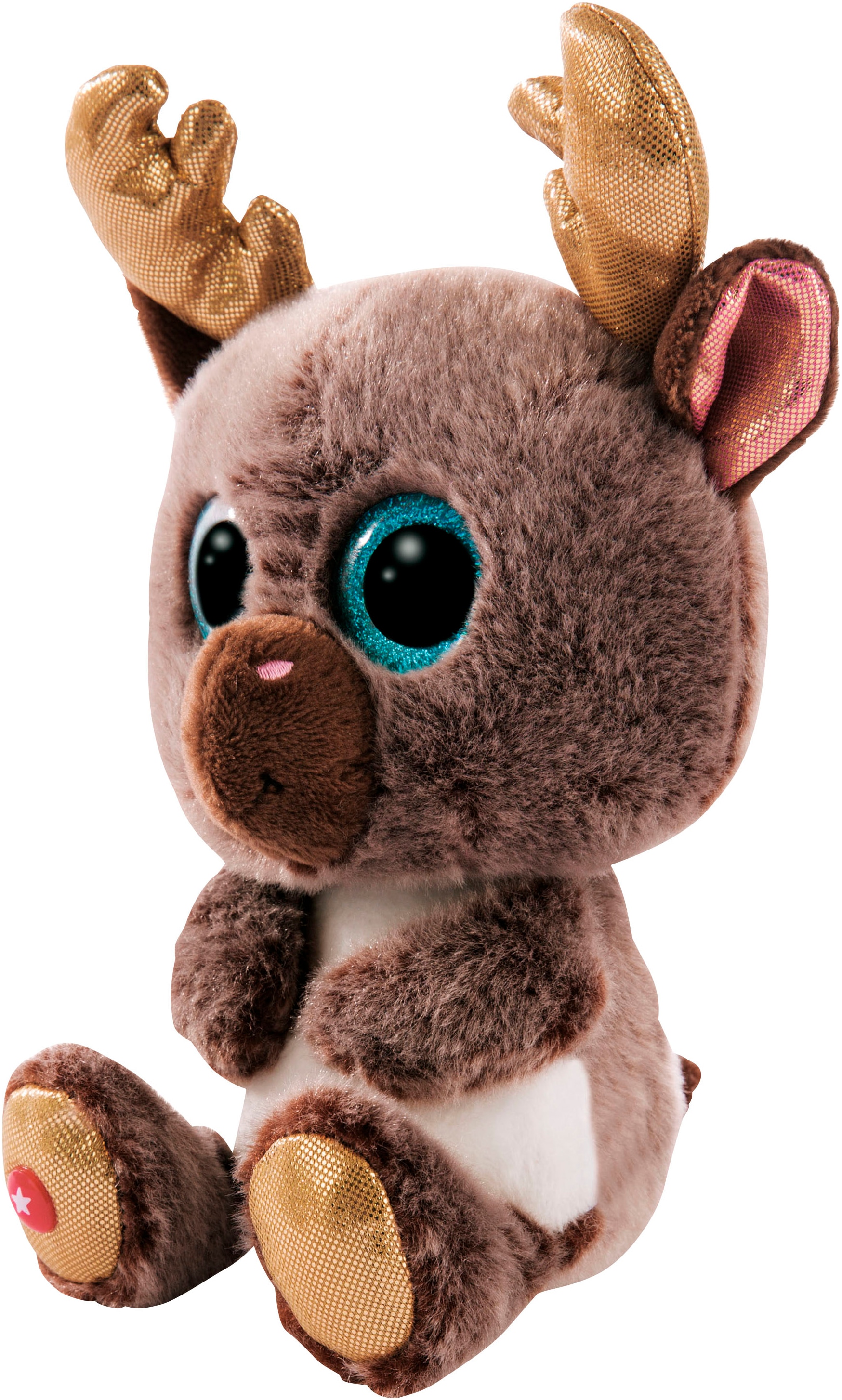 Nici Kuscheltier »Glubschis, Rentier Chocolate Mousse, 15 cm schlenkernd«, schlenkernd; enthält recyceltes Material (Global Recycled Standard)