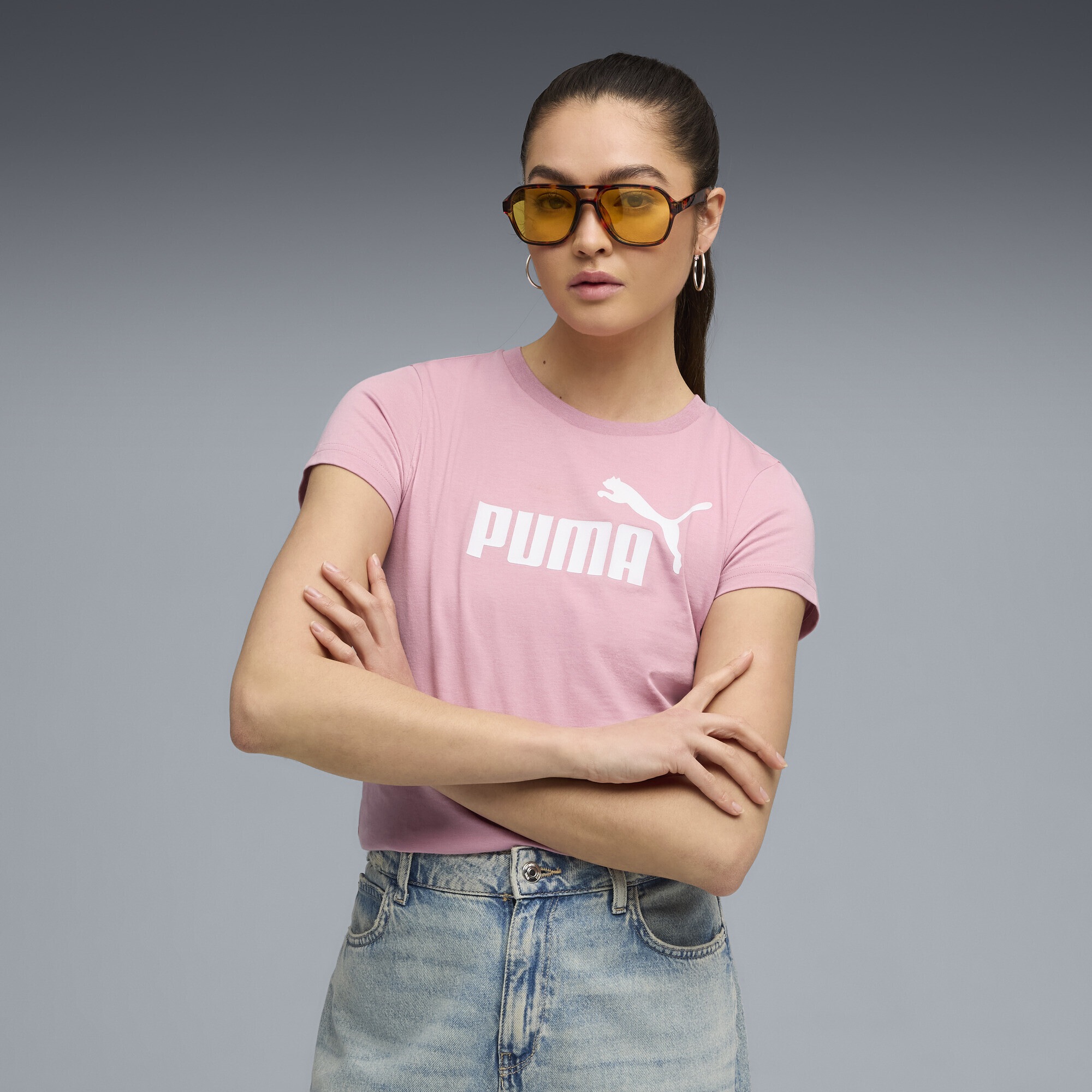 PUMA T-Shirt "ESS No. 1 Logo T-Shirt Damen" günstig online kaufen