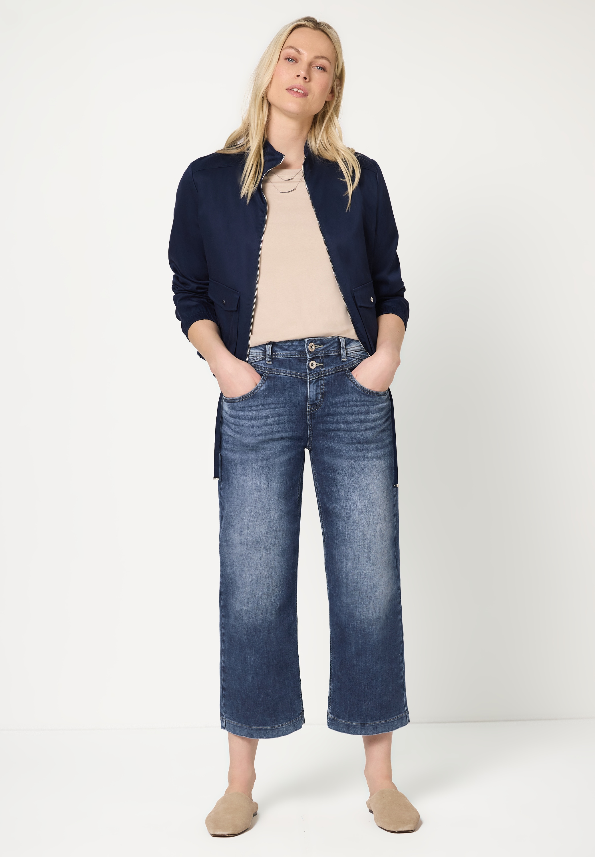 STREET ONE Loose-fit-Jeans High Waist