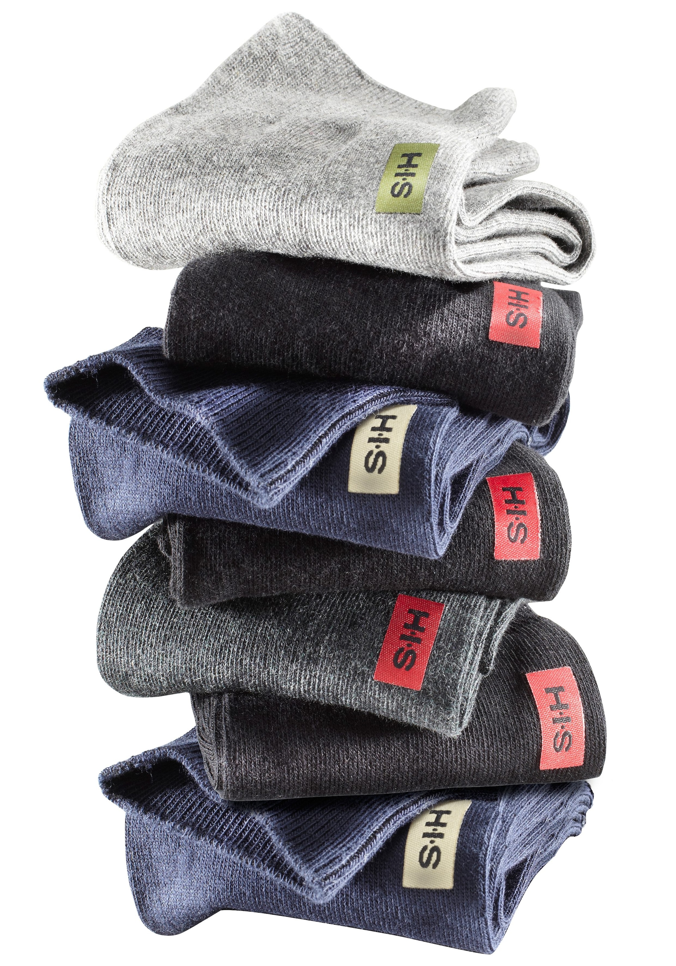 H.I.S Basicsocken, (7 Paar), in angenehmer Baumwollqualität