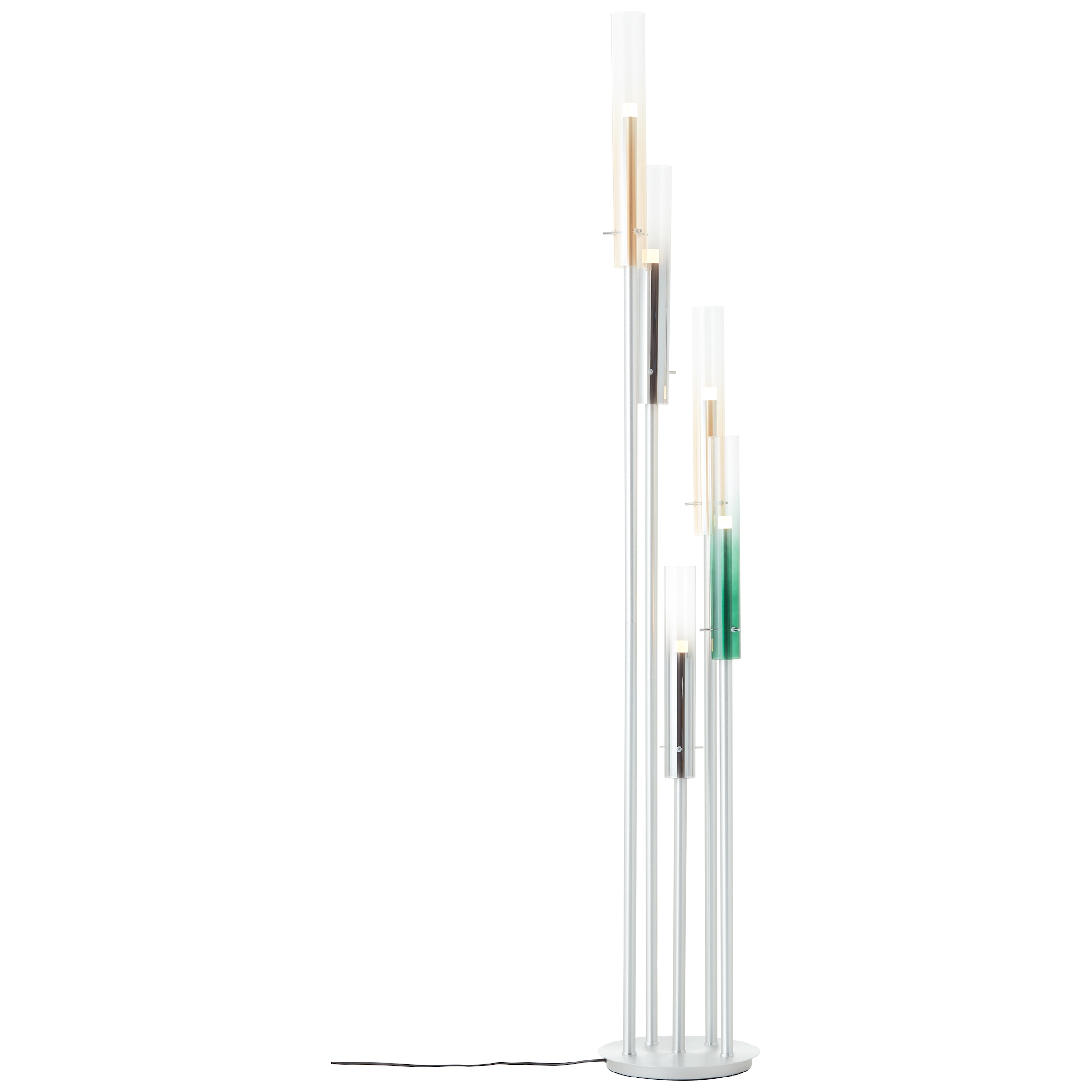 Brilliant LED Stehlampe »Inez«, 168 x 33 cm, 2100 lm, 3000 K, Metall/Glas, aluminium gebürstet