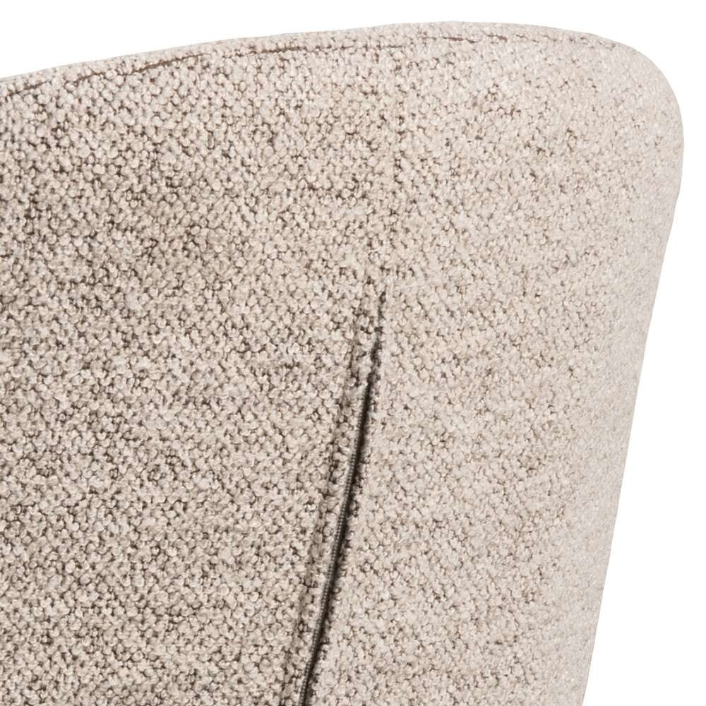 ACTONA GROUP Esszimmerstuhl »Pippa Armlehnstuhl, Drehstuhl,«, Luxus-Microfaser, beiger Stoff, schwarze Stahlbeine, Nähte, Drehbar, 2er-Set.