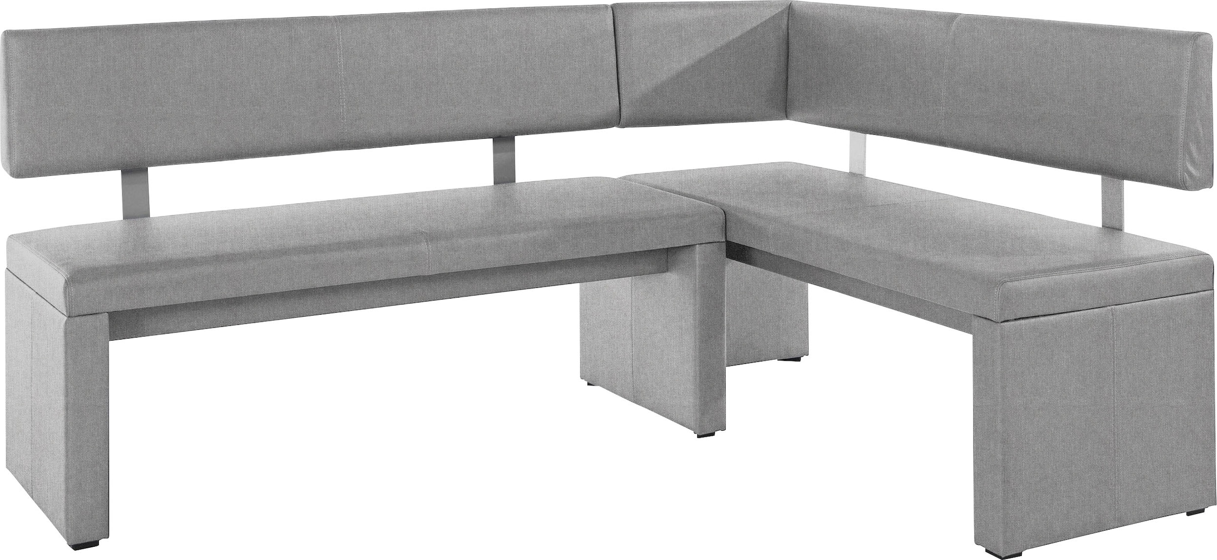 Eckbank OTTO HOME "Charissa", grau (hellgrau (capulet 4003)), B:210cm H:90cm T:140cm, Holzwerkstoff, Massivholz, Sitzbänke, Eckbank, in 3 Größen, verschiedene Qualitäten