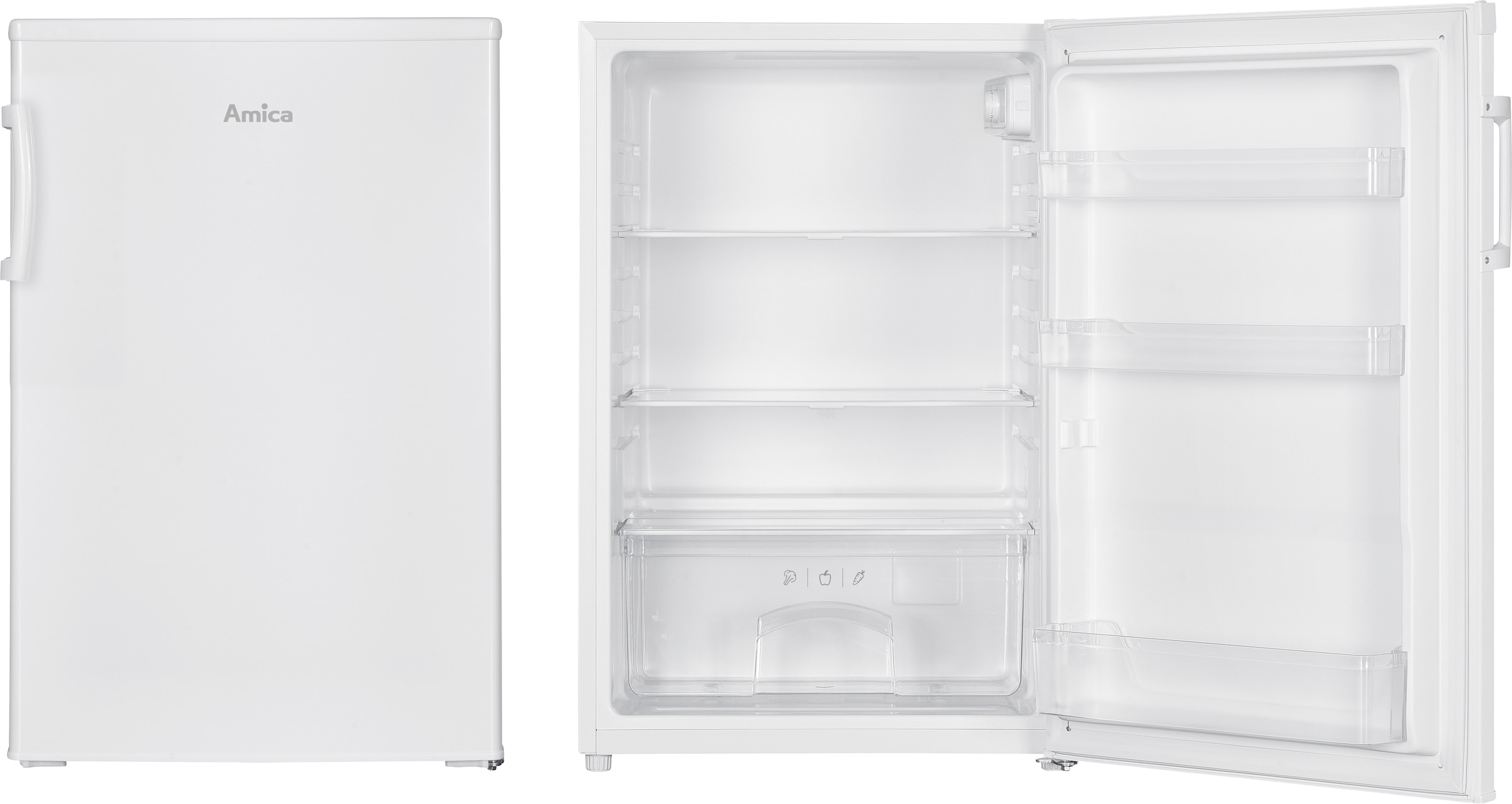 Amica Vollraumkühlschrank »VKS 351 180 W« 85 cm hoch 55 cm breit Leise, komfortabel und flexibel – macht den Alltag leichter