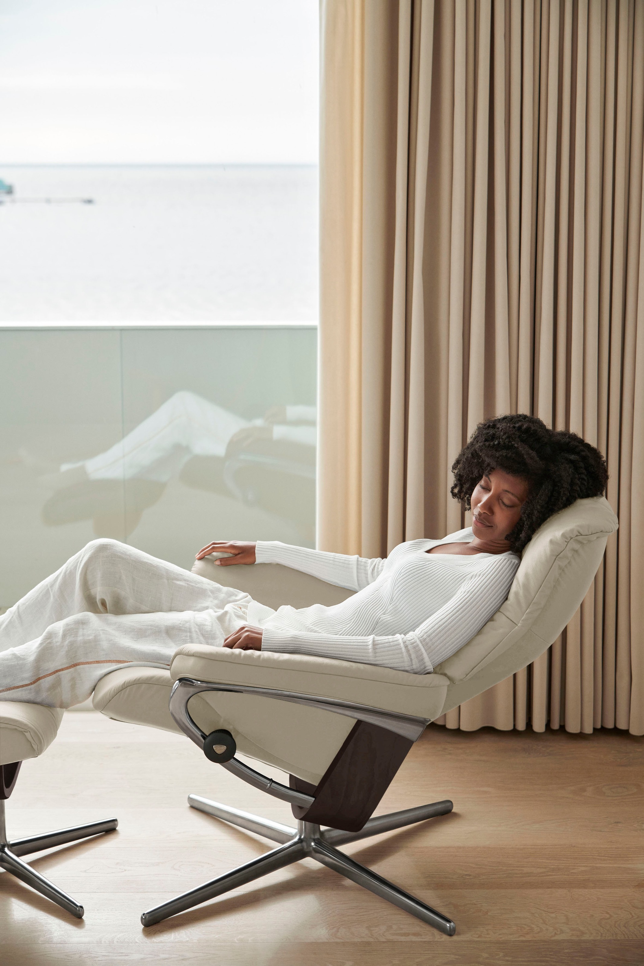 Stressless® Relaxsessel »Mayfair«, mit Cross Base, Größe S, M & L, Holzakzent Wenge