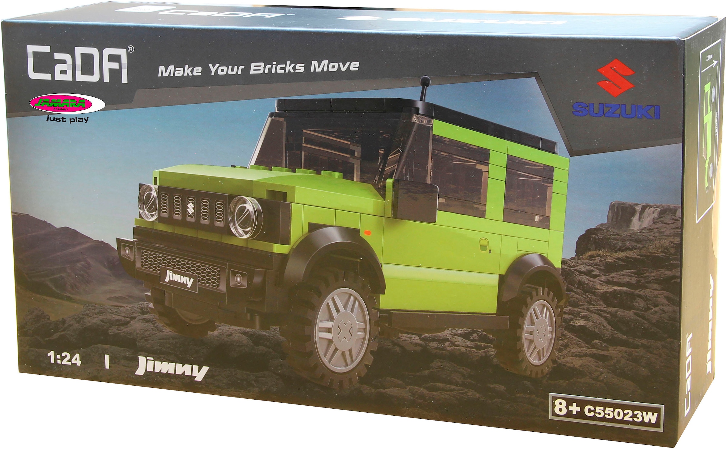Jamara Konstruktions-Spielset »CaDA, Suzuki Jimny 1:24 grün Bricks«, (192 St.)