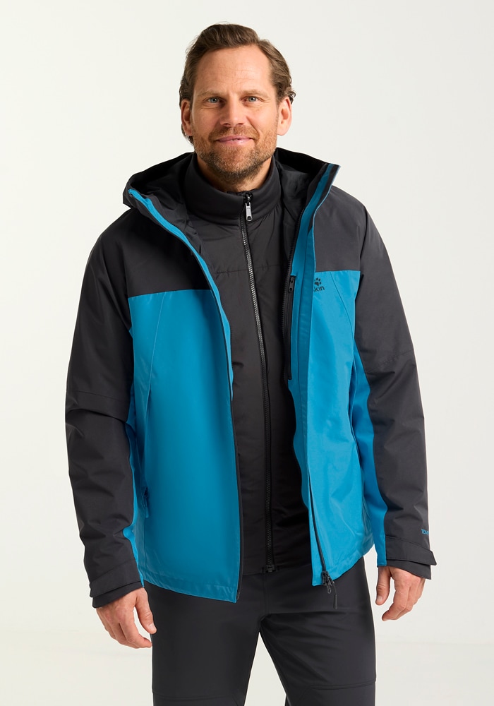 Jack Wolfskin 3-in-1-Funktionsjacke "WILD PLACES 3IN1 JKT M" mitKapuze günstig online kaufen