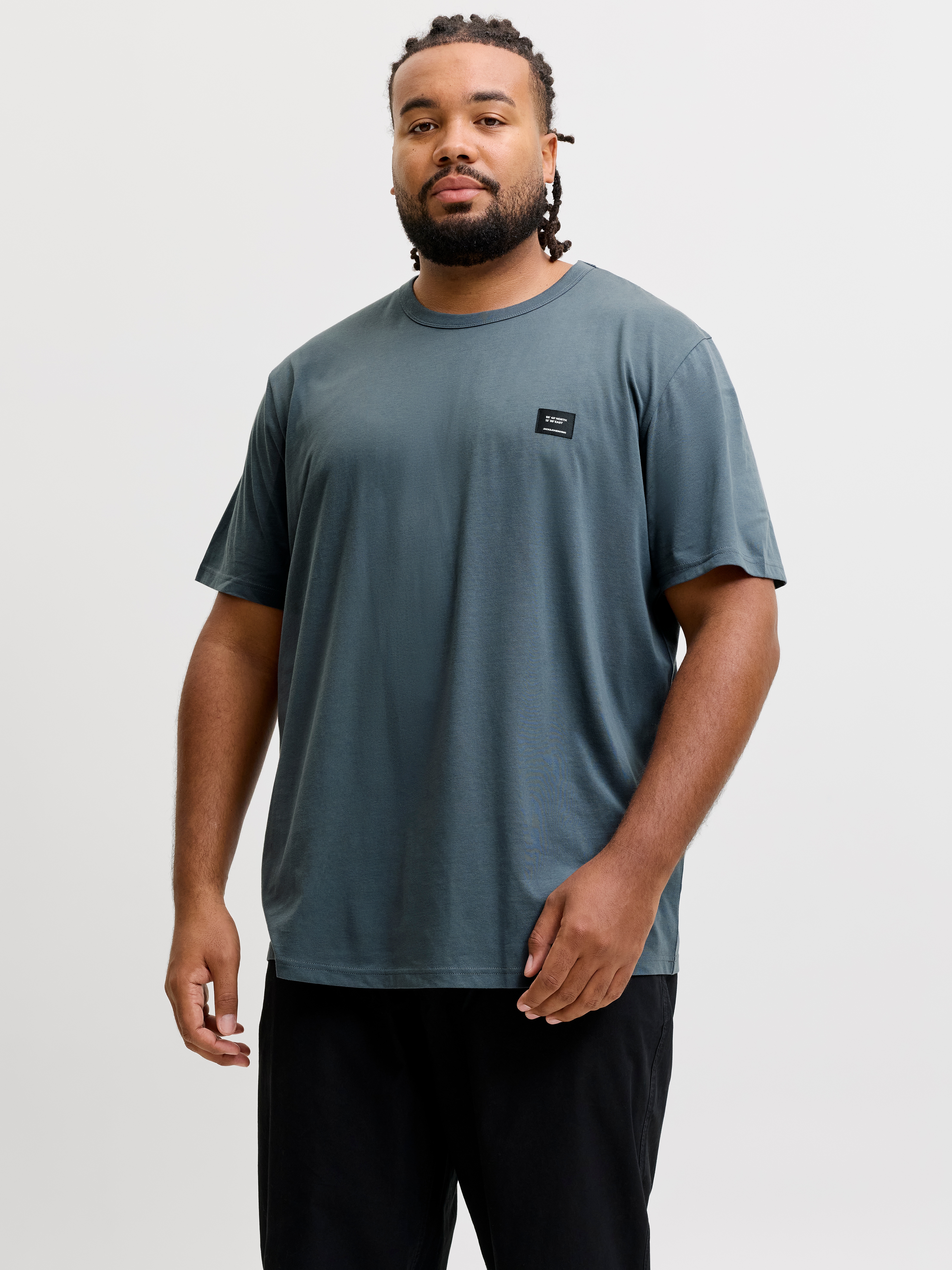 Jack & Jones PlusSize "JJCLEVELAND TEE SS CREW NECK PLS" Baumwolle, regular fit