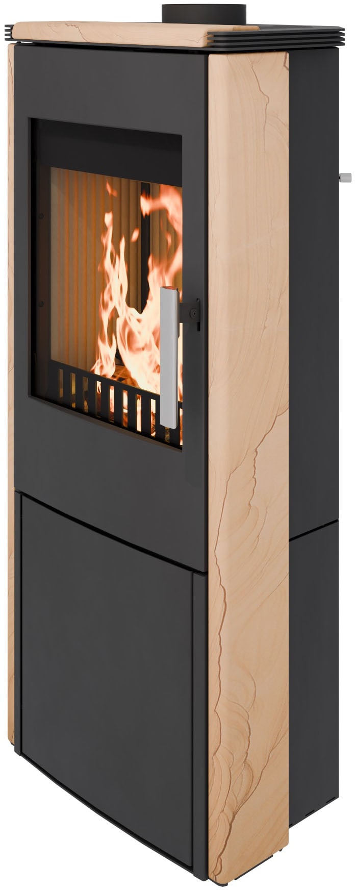 Haas + Sohn Kaminofen »MONTEGROTTO easy, tief-schwarz, Woodstone«