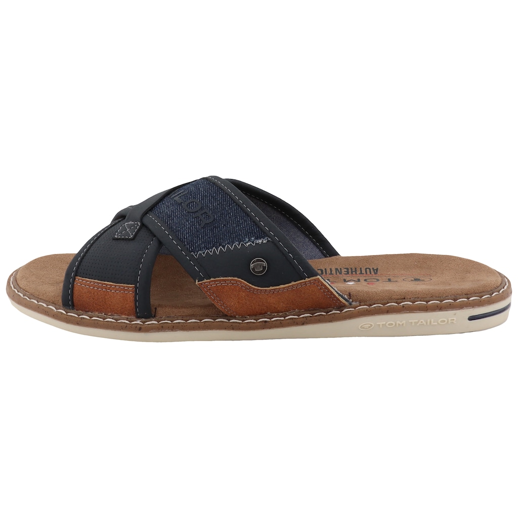 TOM TAILOR Pantolette, Sommerschuh, Schlappen, Poolslides, in Schuhweite G (weit)