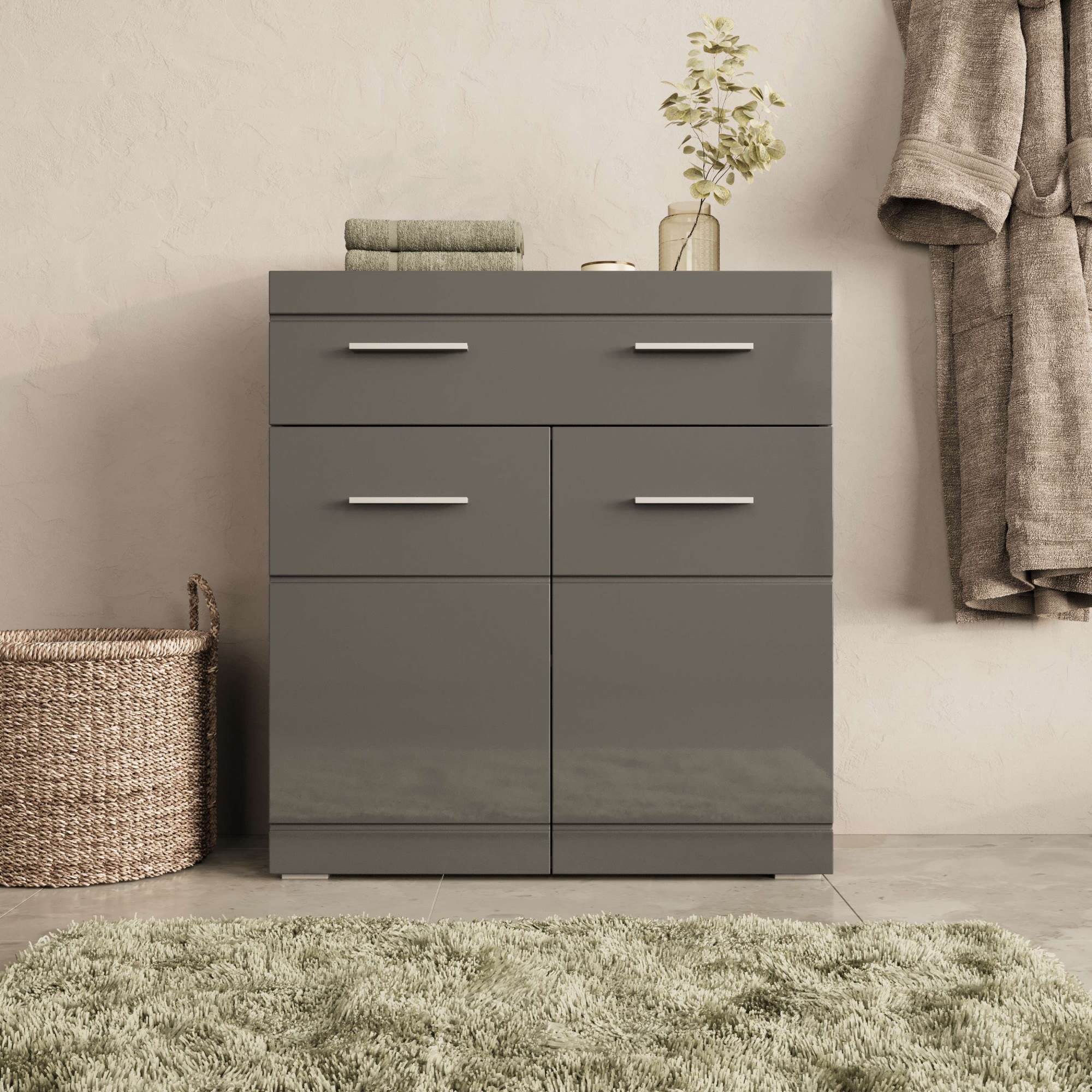 OTTO home Unterschrank »Föhr« minimalistisch, zeitlos, hochglänzend