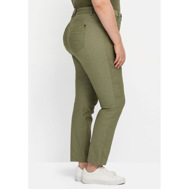 Sheego Stretch-Hose »Große Größen«, im Coloured-Denim-Look kaufen | BAUR