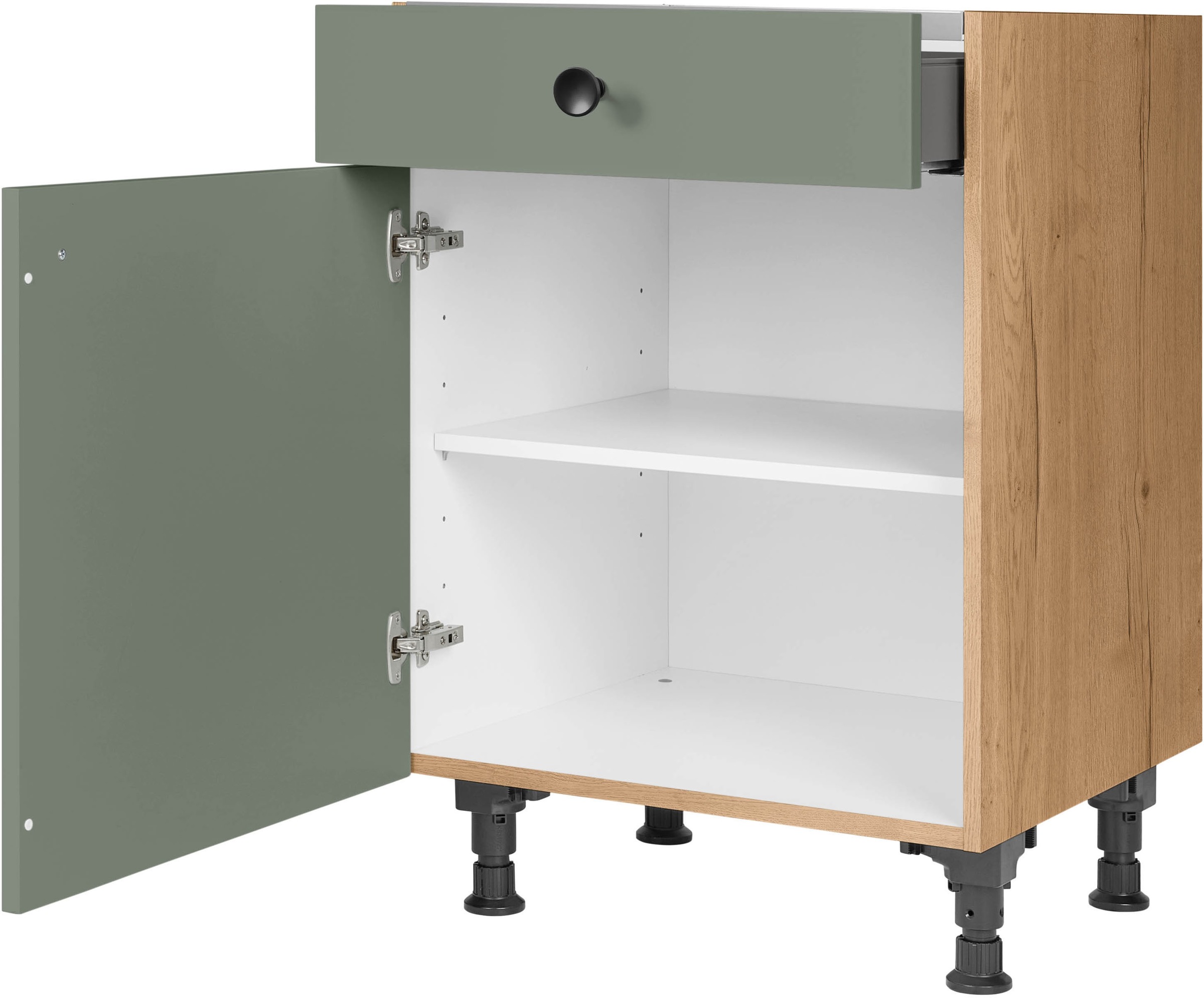 nobilia® Kochfeldumbauschrank »"Cascada", mit Schukasten und Tür, Ausrichtung wählbar«, vormontiert, Breite 60 cm