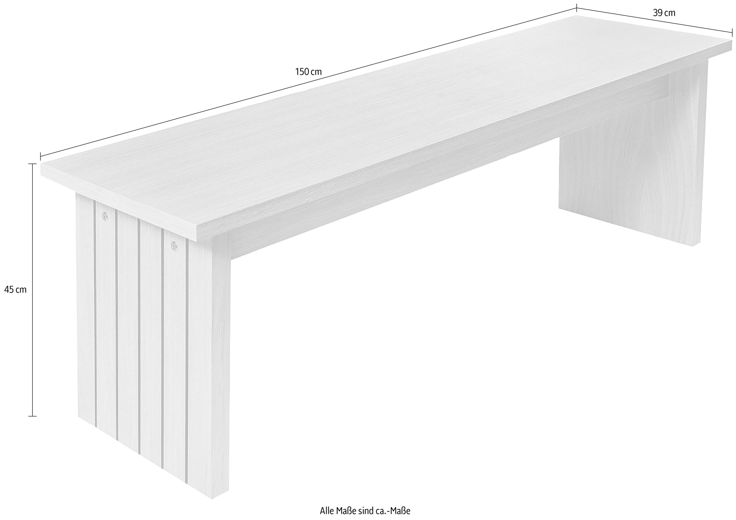 Woodman Bank »Stripe«, im skandinavian Design, Holzfurnier aus Eiche