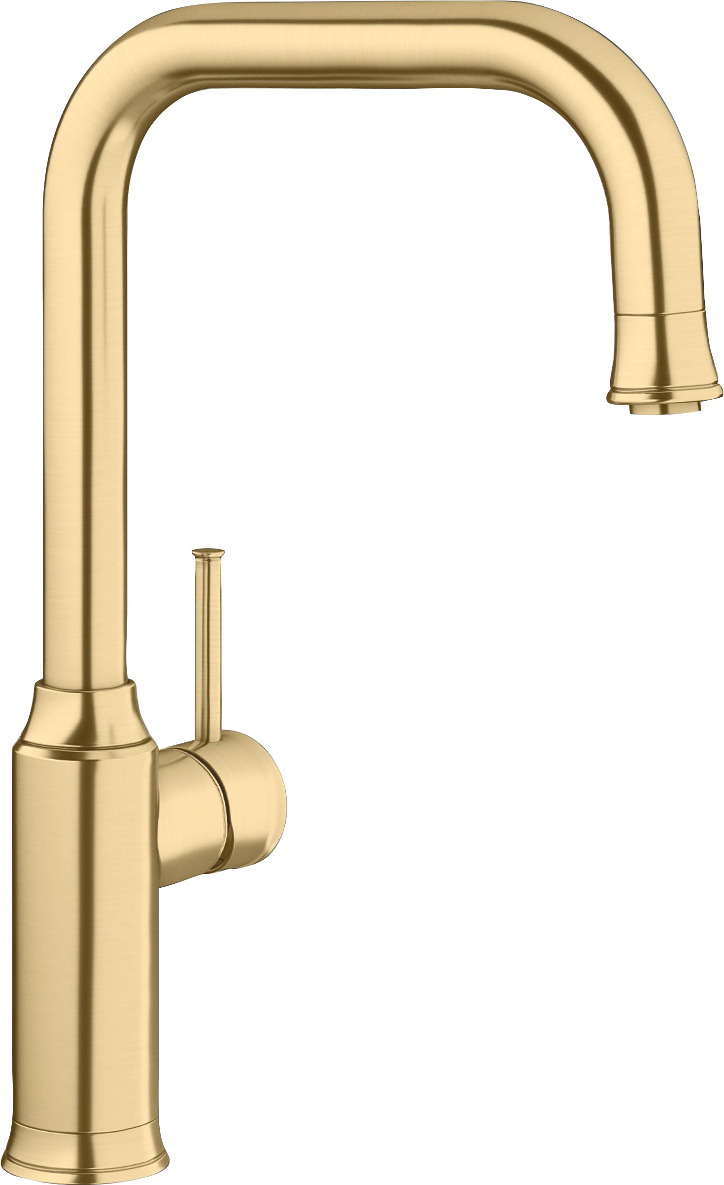 Küchenarmatur BLANCO, B:10,2cm H:36cm T:25cmsatin gold, Messing, Armaturen, "LIVIA-S", Hochdruck, mit ausziehbarem Auslauf