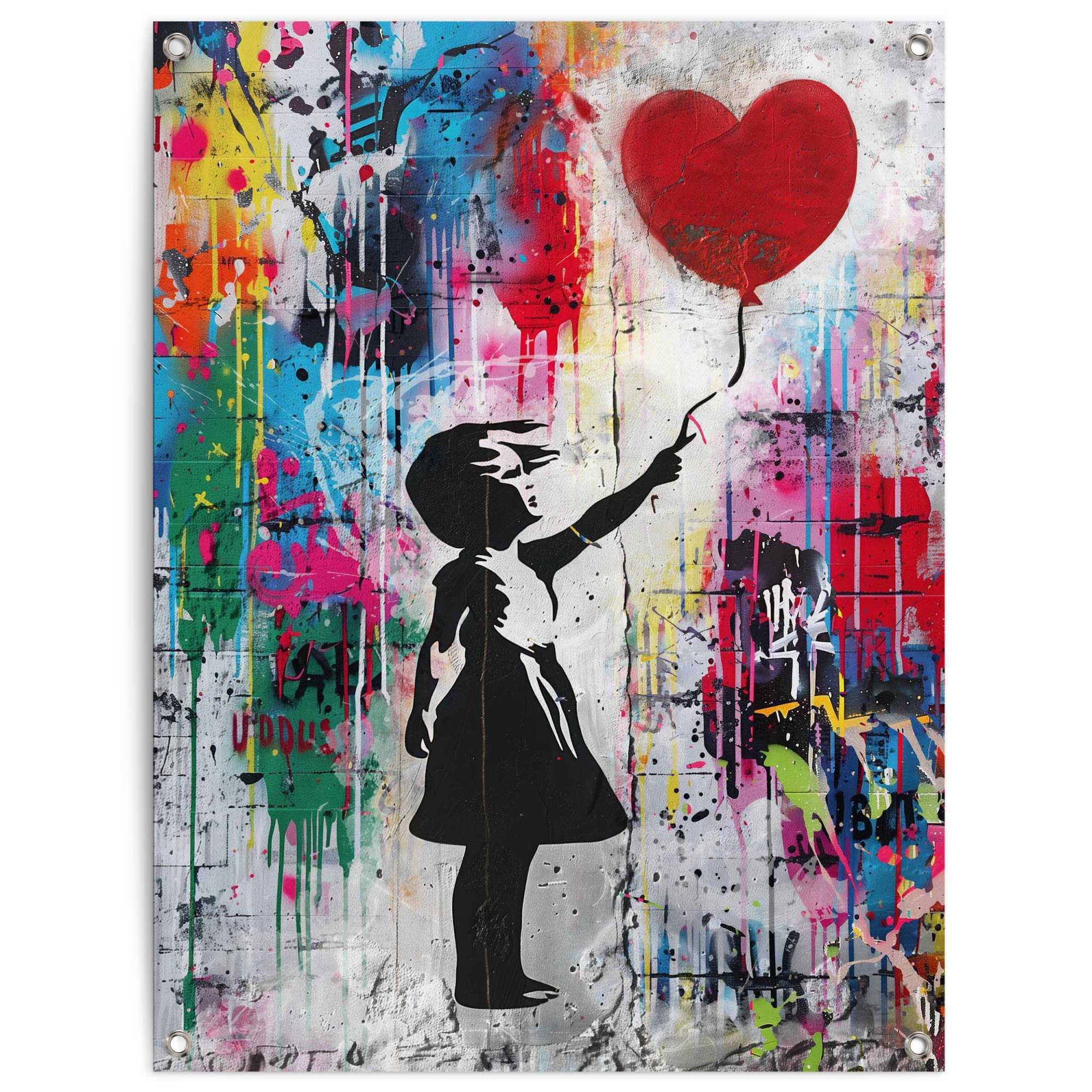 Reinders Poster "Balloon Girl Grafitti" günstig online kaufen