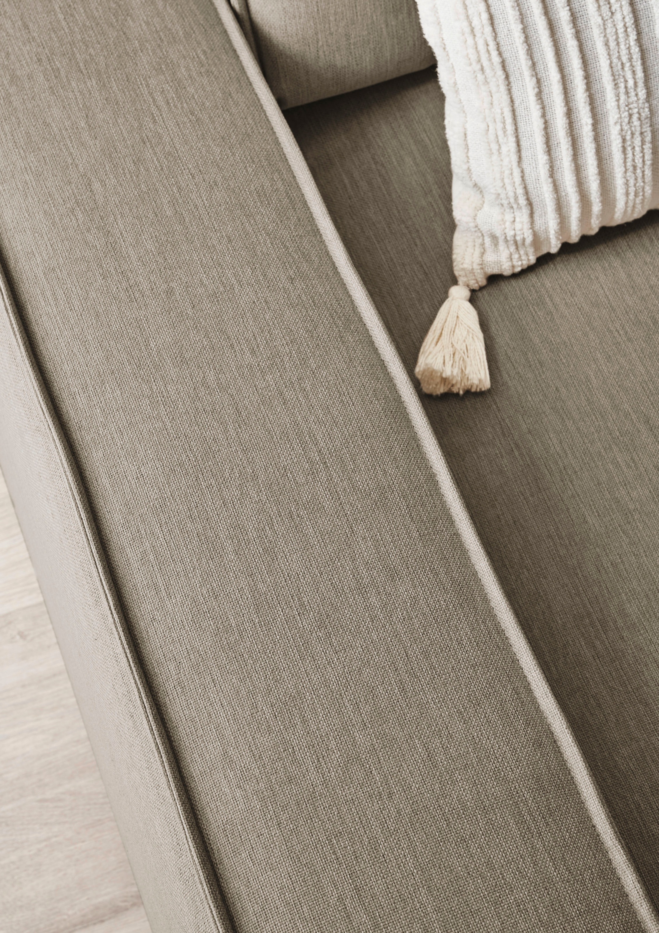 Home affaire Polsterecke »NEU: SHERWOOD XXL tief, L-Form mit Schlaffunktion, Big-Sofa mit Hocker«, (Set, 2 St.), stellbar zum Schlafsofa (Krokodilverbinder), Cord, Leinenoptik