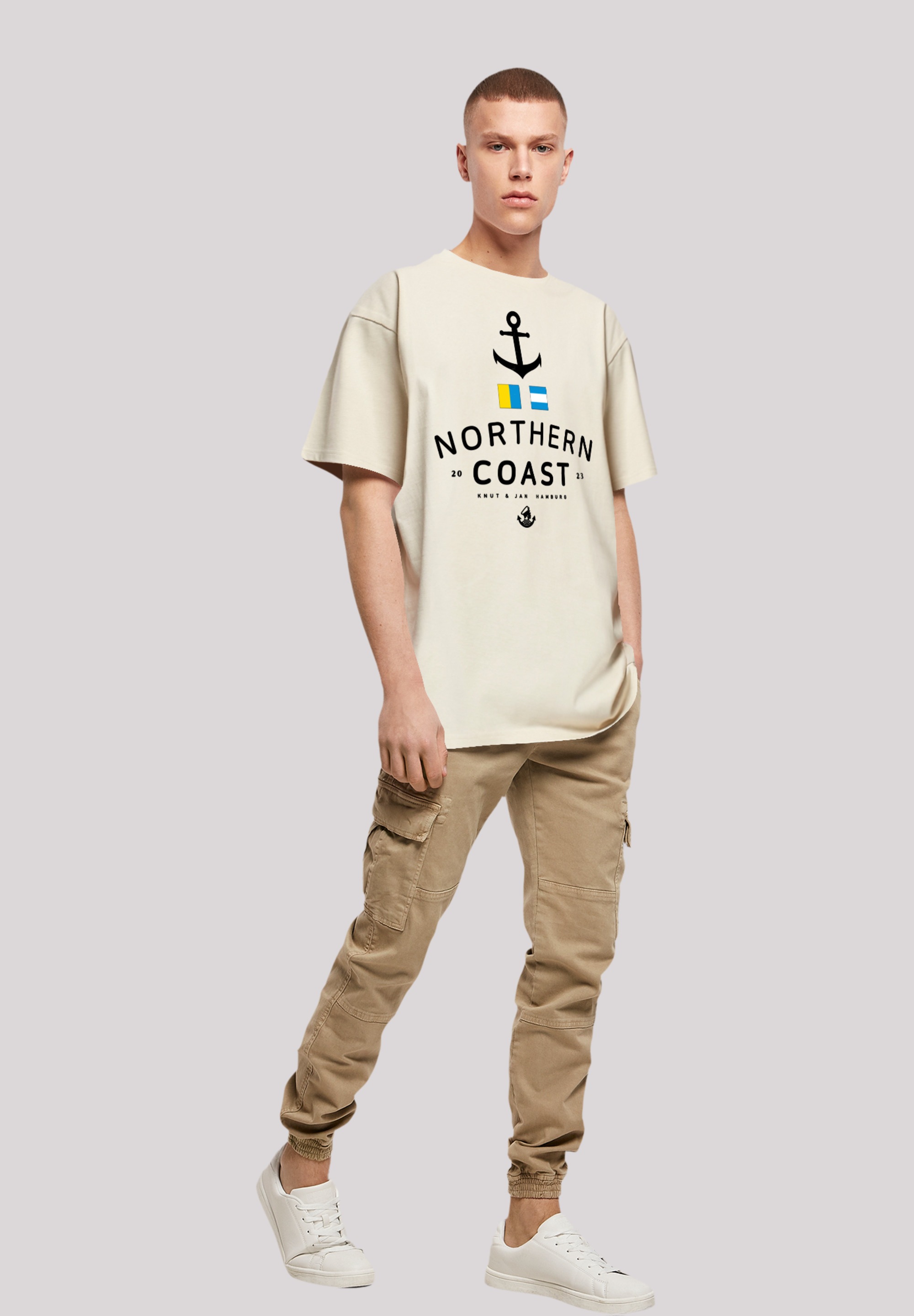 F4NT4STIC T-Shirt »Nordsee Nordic Coast Knut & Jan Hamburg«, Print
