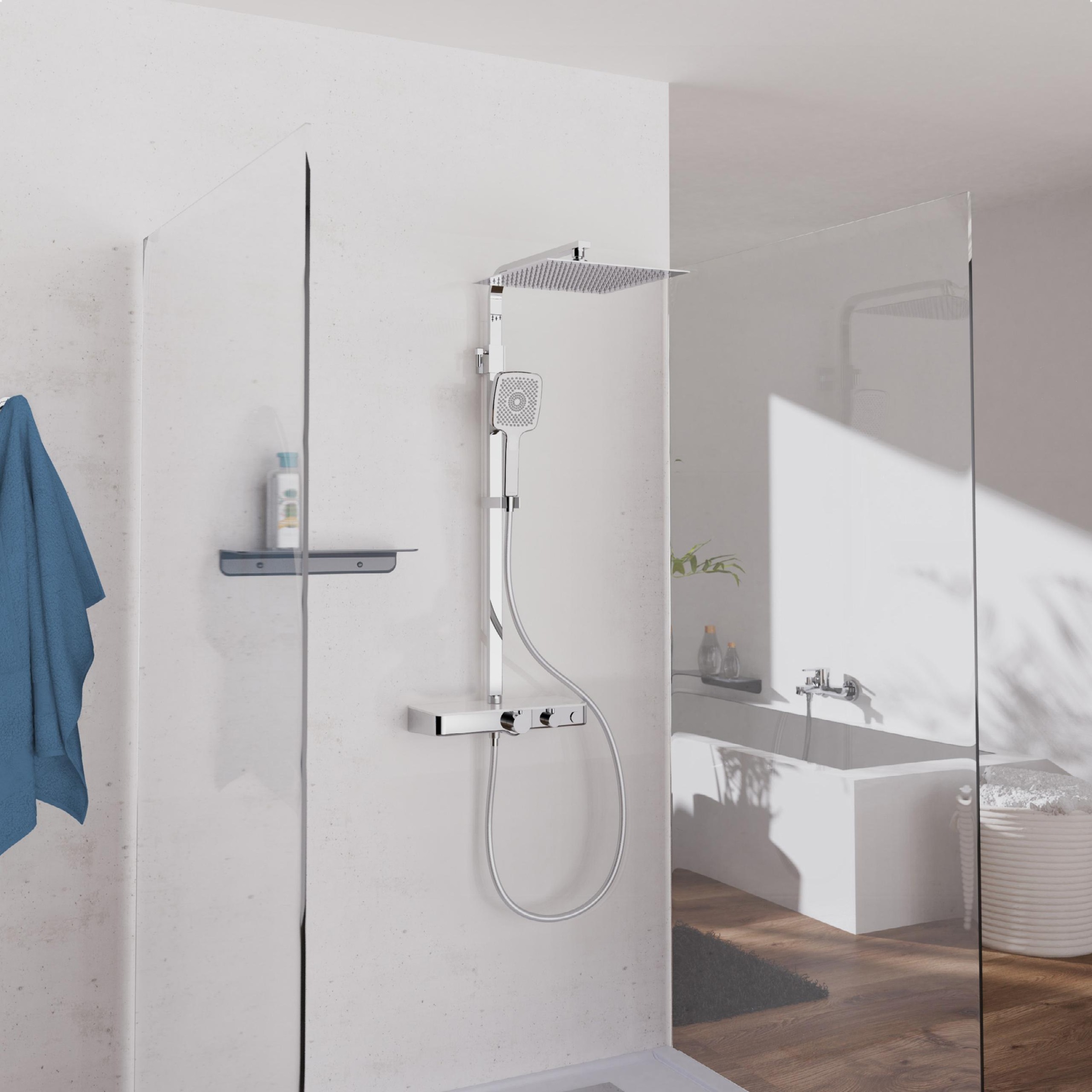 Schütte Brausegarnitur "OCEAN" Sicherheitssperre, höhenverstellb., inkl. Gl günstig online kaufen