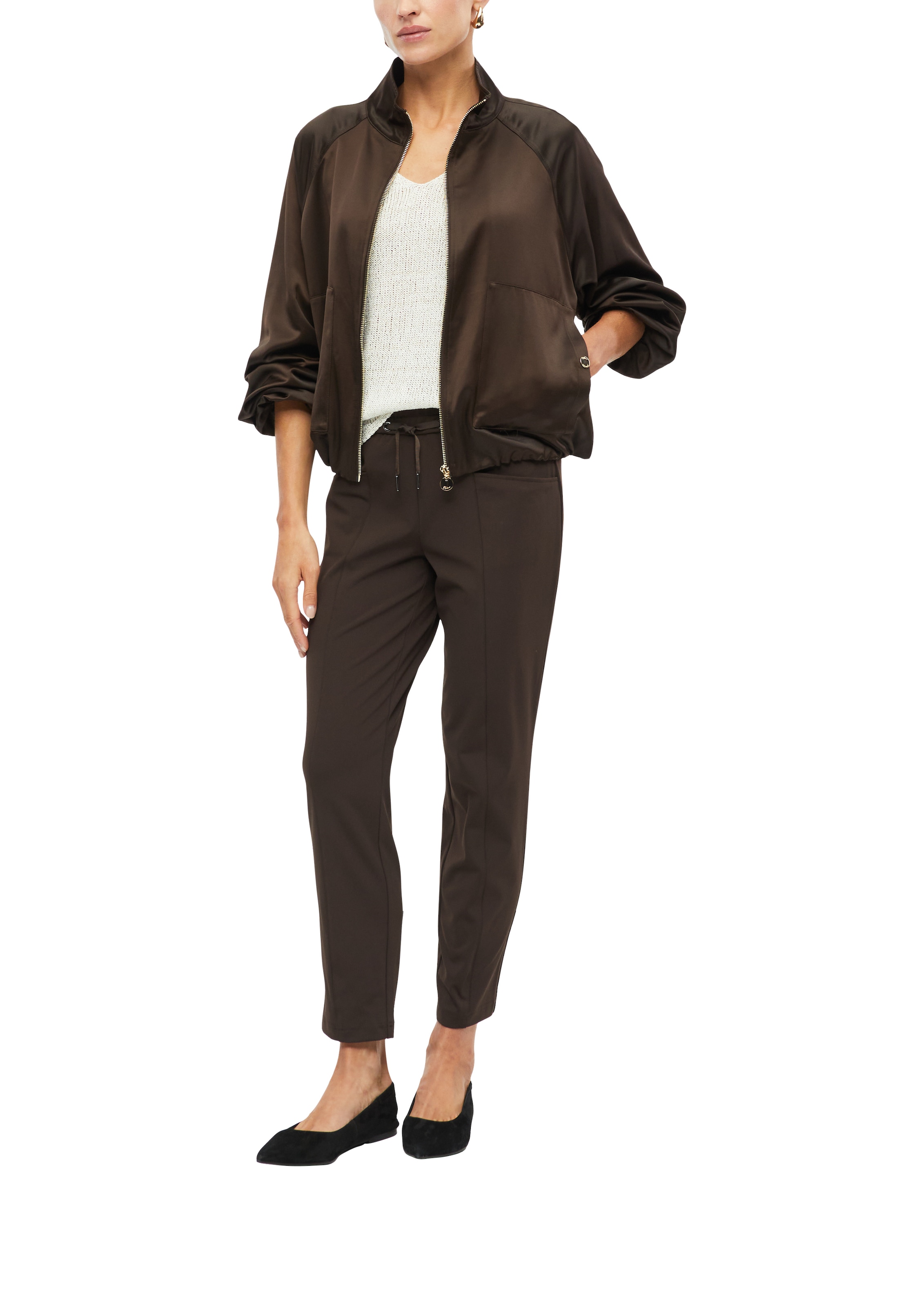s.Oliver BLACK LABEL Stoffhose  Sommerhose mit elastischem Bund