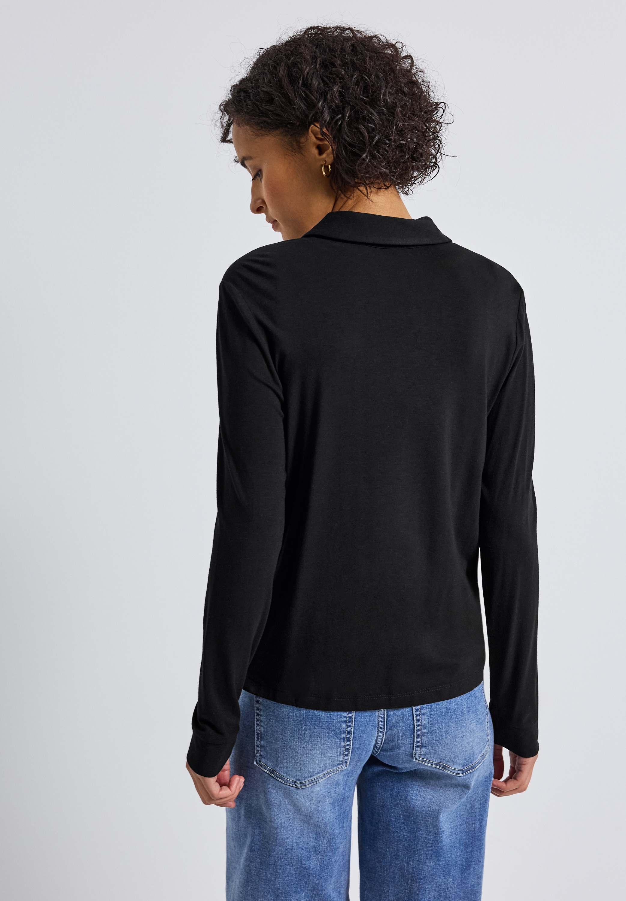 STREET ONE Langarmshirt, aus strecthigem Viskosematerial