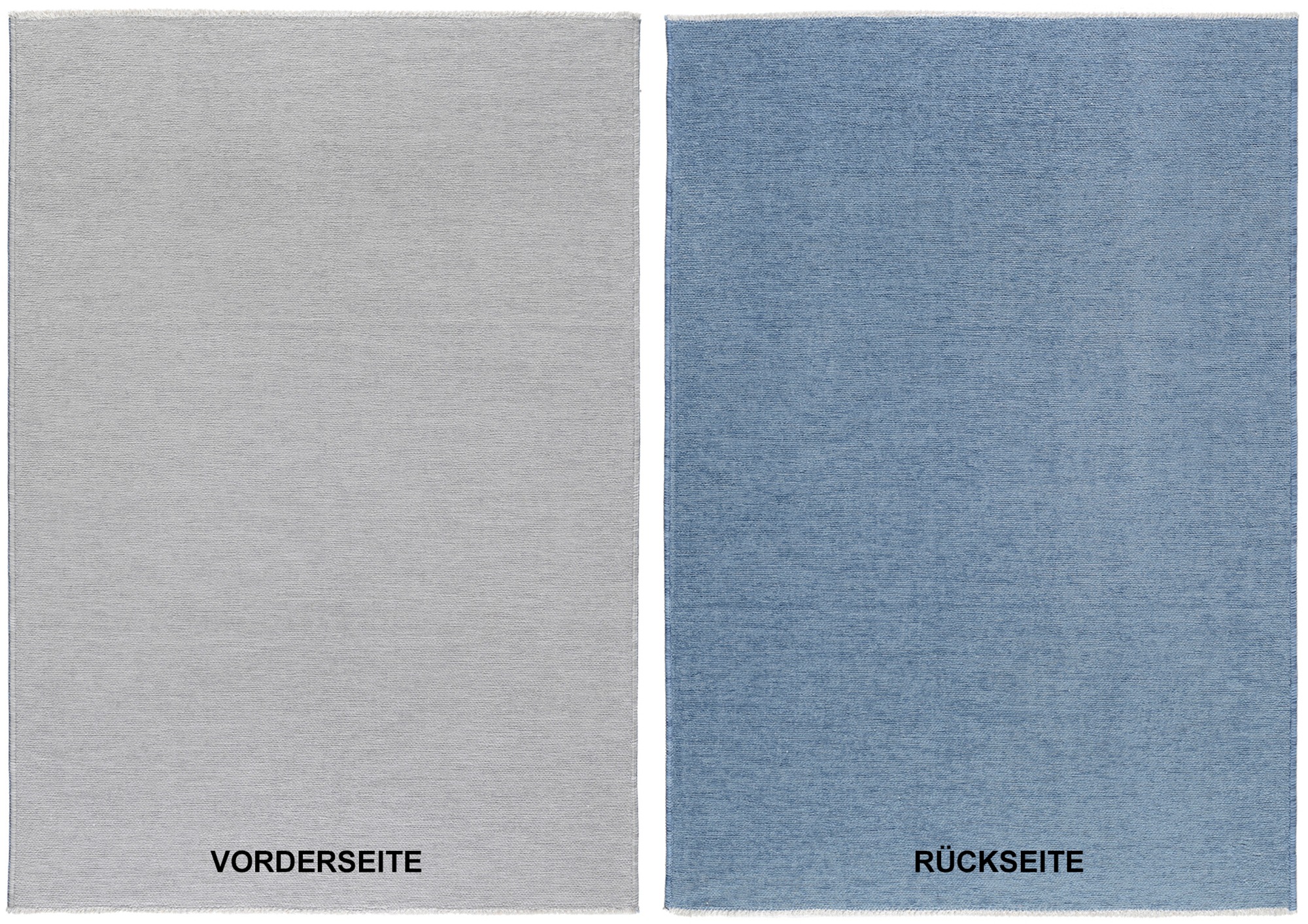 Teppich OCI DIE TEPPICHMARKE "JOKER OF COLORS", blau (blau, grau), B:120cm H:5mm L:170cm, Polyester, Teppiche, Teppich, Wendeteppich, weiche flache Oberfläche