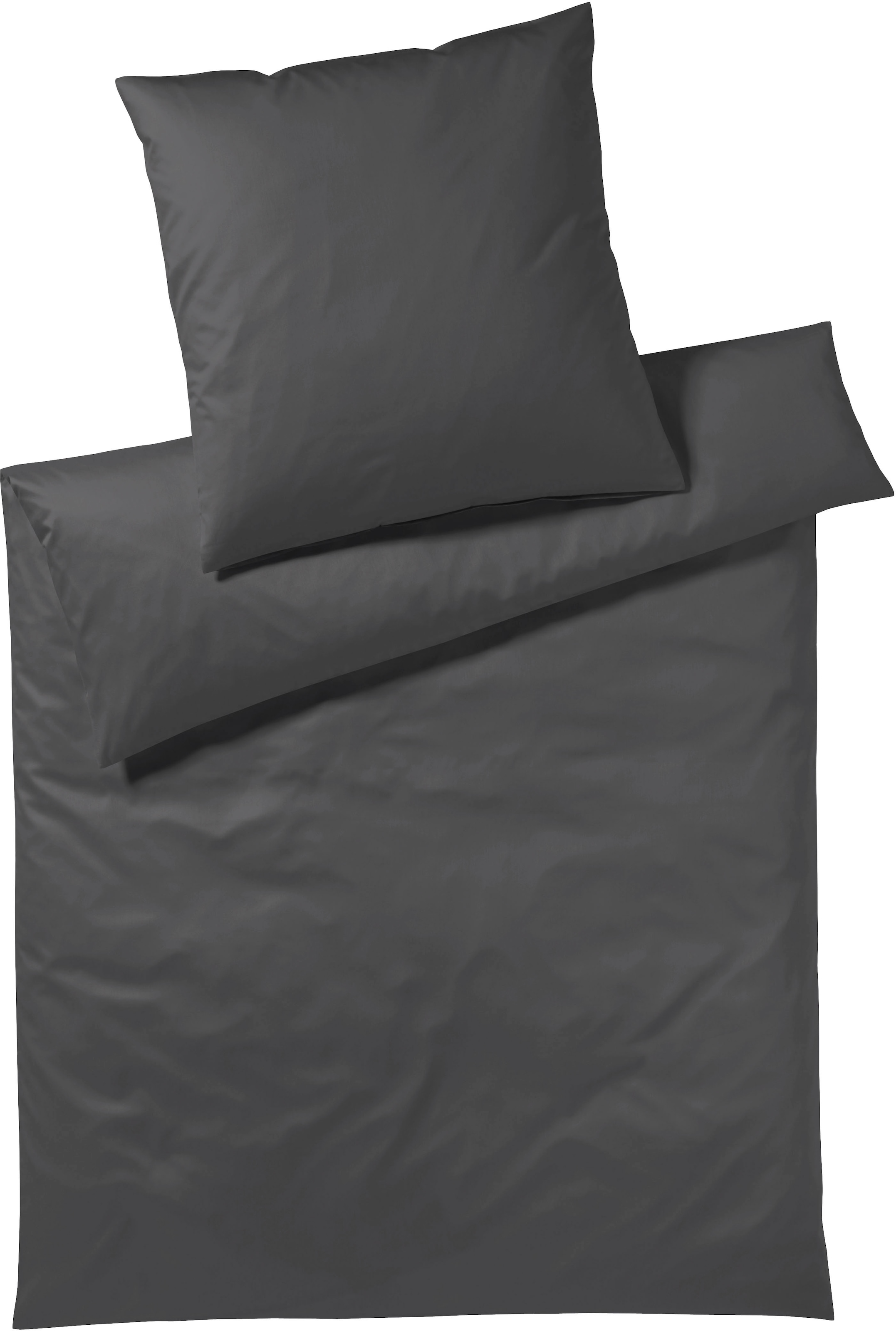 Elegante Bettwäsche »Solid in Mako Satin und Mako Jersey Qualität, 100% Baumwolle, Bett- und Kopfkissenbezug mit Reißverschluss, Satin mit seidigem Glanz, Sommerbettwäsche, ganzjährig einsetzbar«, (2 tlg.)