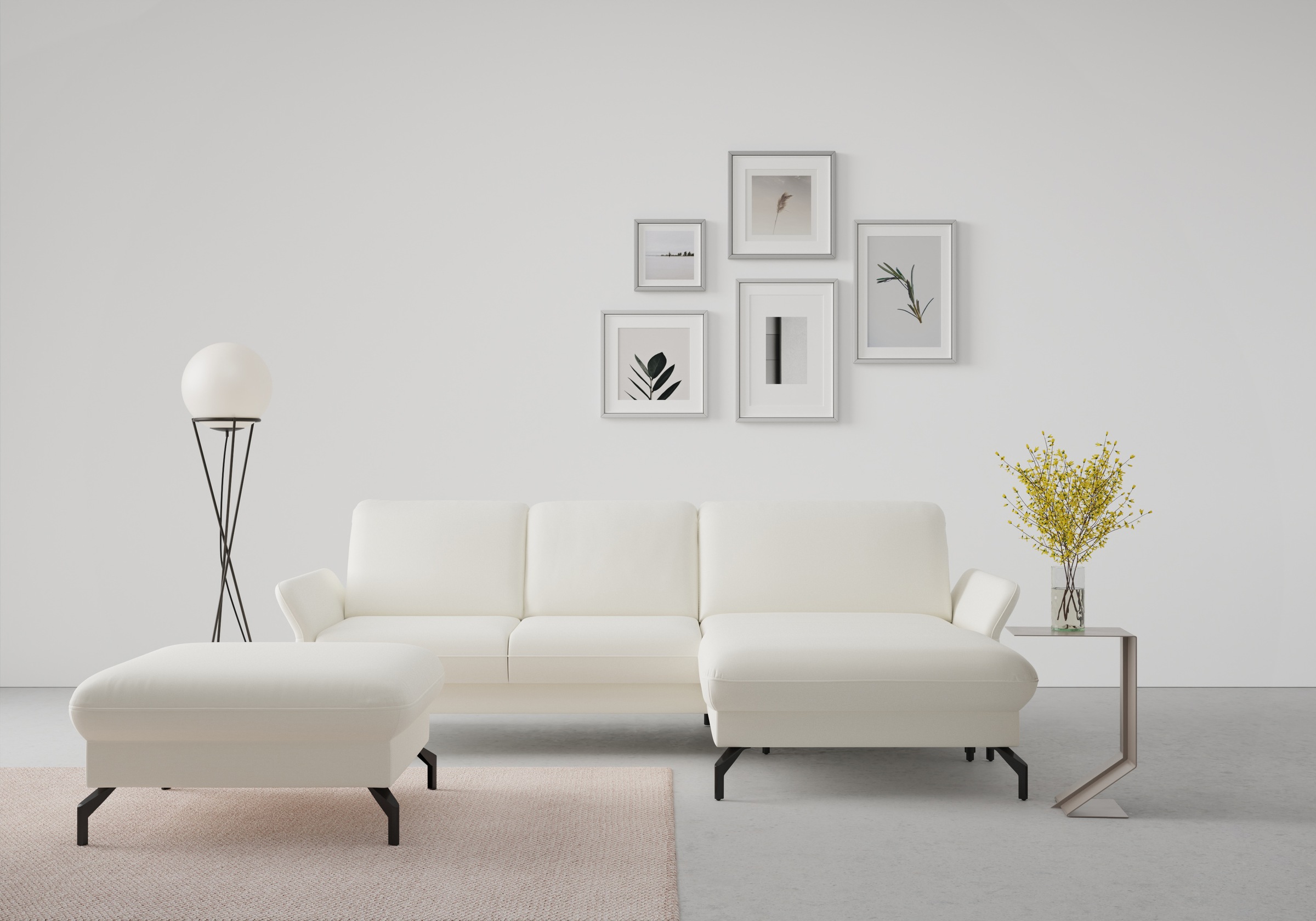 sit&more Ecksofa "Fashion L-Form" wahlweise mit Kopfteilverstellung und Vorziehsitz, motorisch